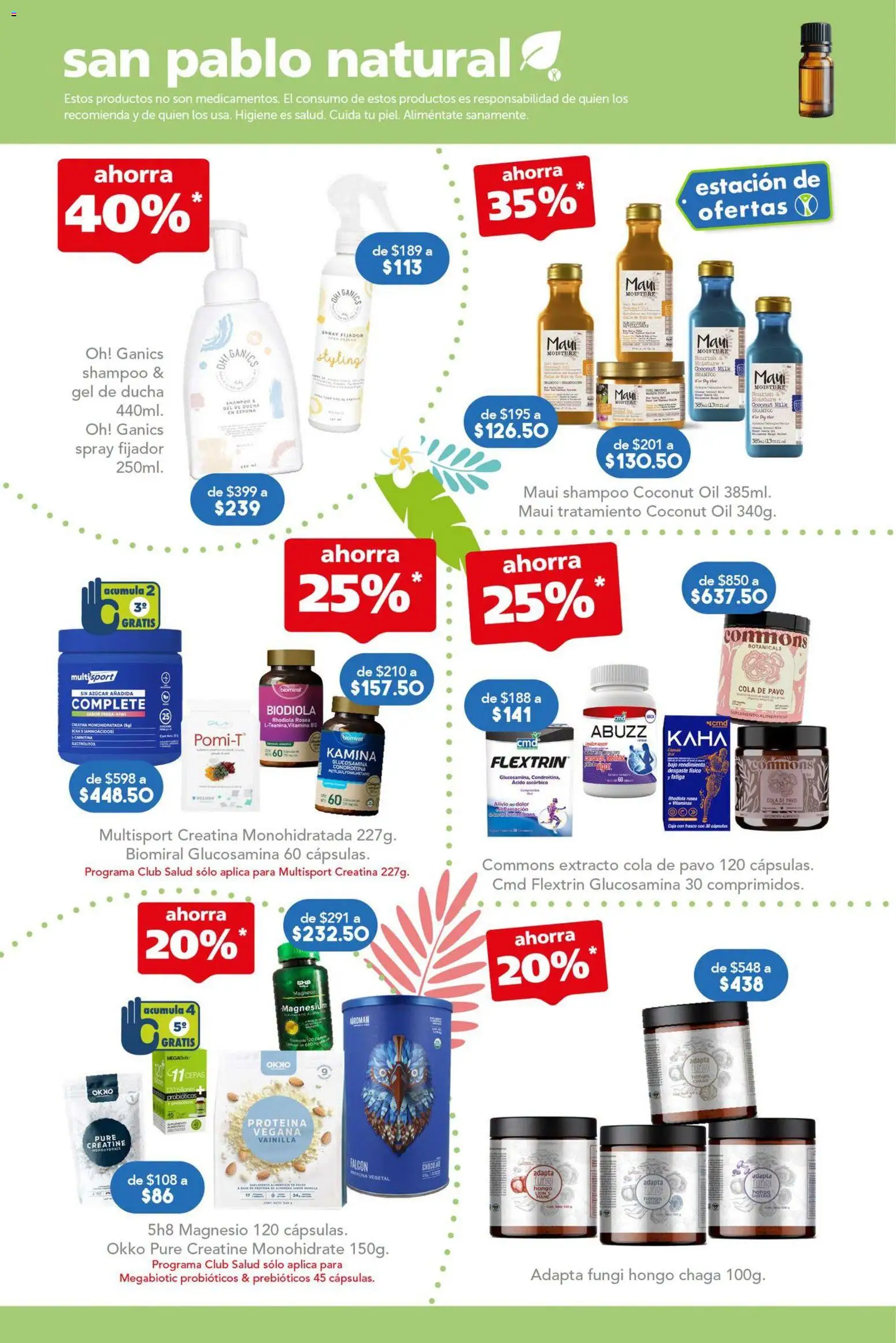 Nuevas ofertas de Farmacia San Pablo válidas en toda la República Mexicana desde el 28/06/2026. ¡Encuentra las mejores ofertas en Farmacia San Pablo catálogo! | Página: 8 | Productos: Azúcar, Fijador, Vitaminas, Caja