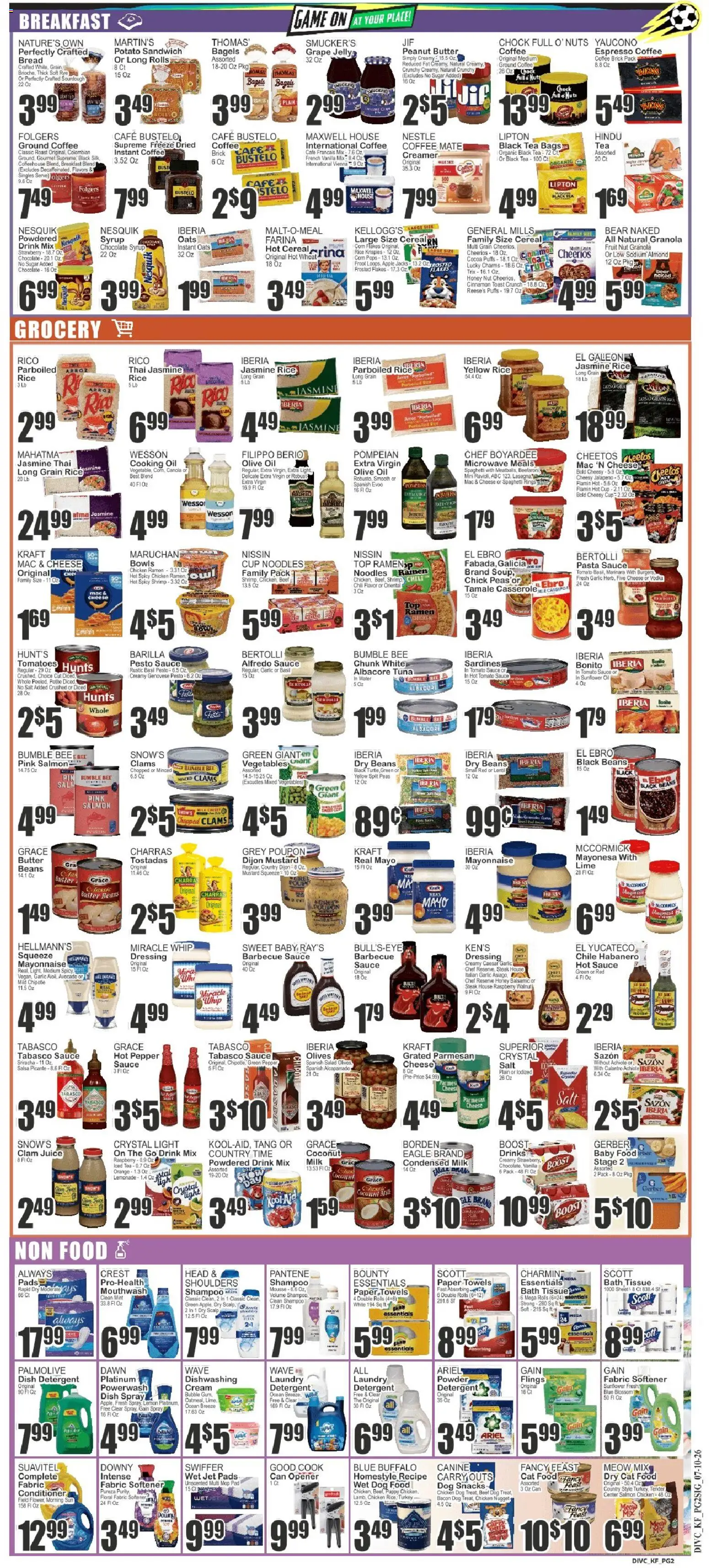 Food Universe Weekly Ad - valid from 07/10/2026 | Page: 2 | Products: Shampoo, Fabric softener, Nuts, Salad