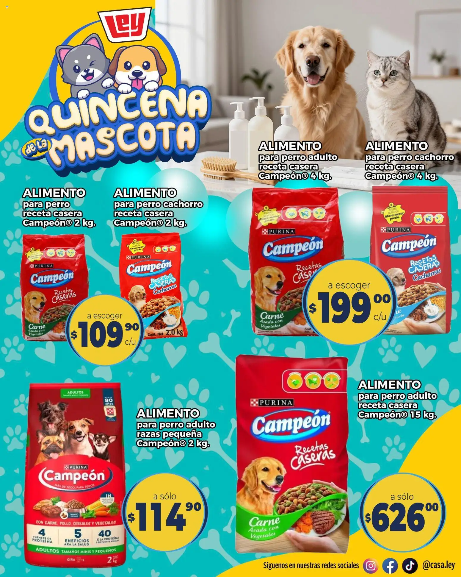 Nuevas ofertas de Casa Ley válidas en toda la República Mexicana desde el 19.06.2026. ¡Encuentra las mejores ofertas en Casa Ley folleto Quincena de la mascota! | Página: 12