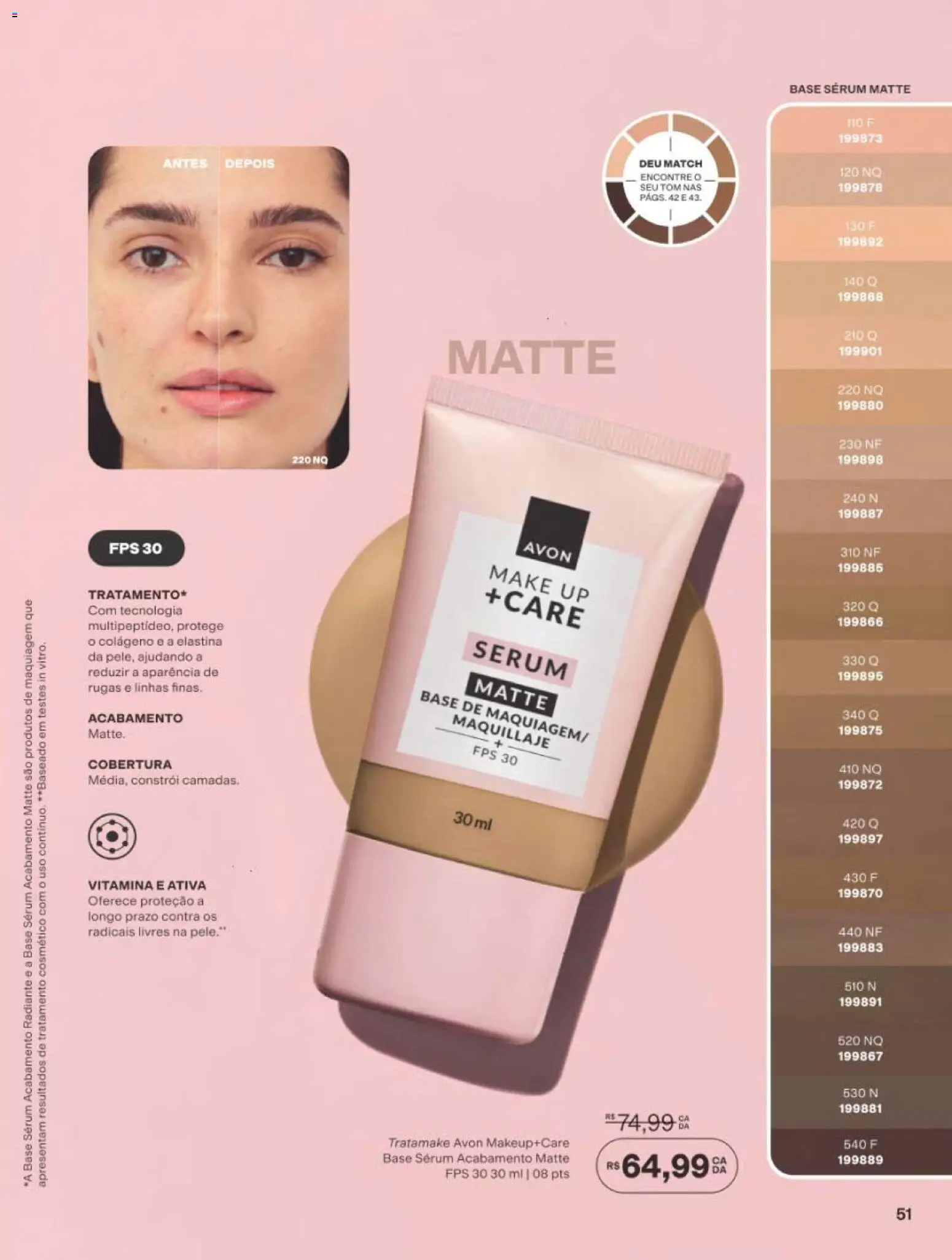 Avon Folheto - válido de 01/09/2026 | Página: 51 | Produtos: Colágeno, Maquiagem, Base, Sérum