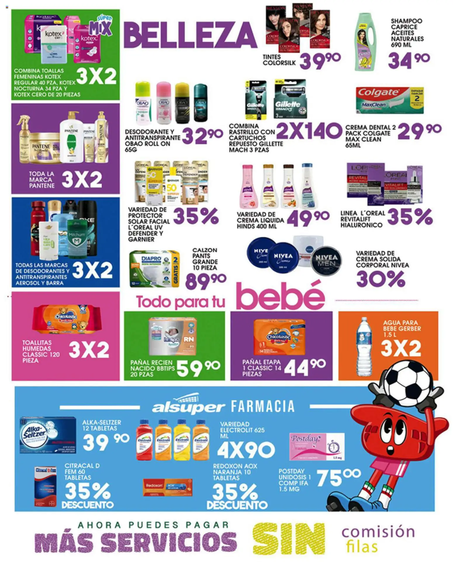 Nuevas ofertas de Alsuper válidas en toda la República Mexicana desde el 05.06.2026. ¡Encuentra las mejores ofertas en Alsuper folleto Zacatecas! | Página: 4 | Productos: Desodorante, Antitranspirante, Toallitas húmedas, Pants