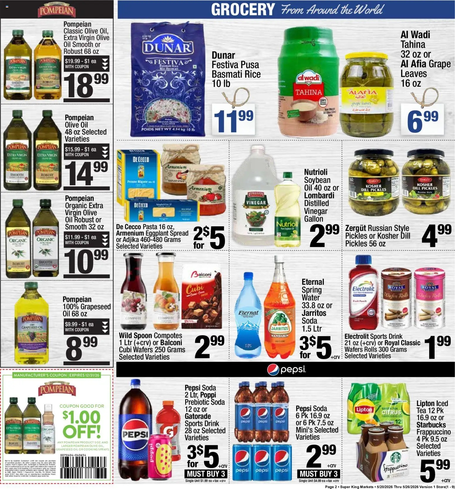 Super King Weekly Ad - valid from 20.05.2026 | Page: 2 | Products: Rice, Tea, Eggplant, Dill