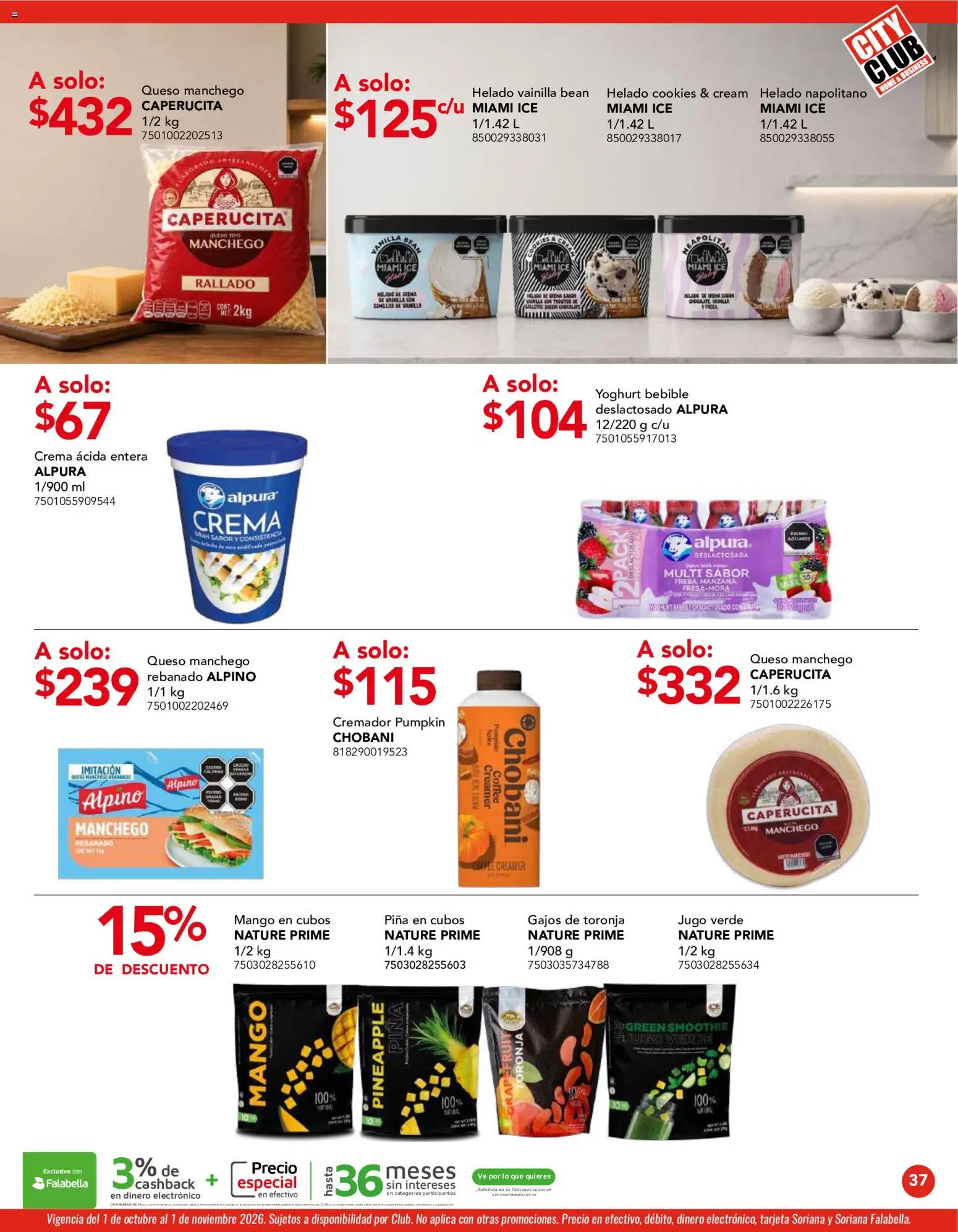 Nuevas ofertas de City Club válidas en toda la República Mexicana desde el 01/10/2026. ¡Encuentra las mejores ofertas en City Club catálogo! | Página: 37