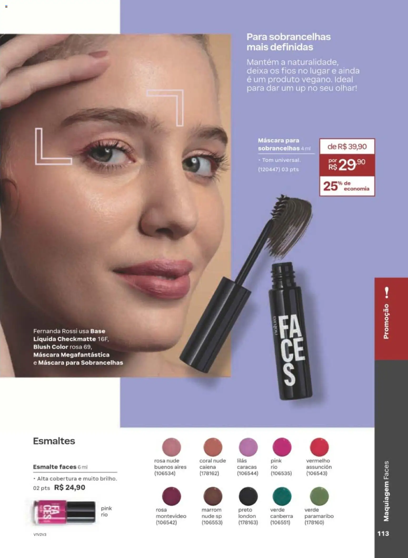 Natura Folheto - válido de 29/06/2026 | Página: 113 | Produtos: Maquiagem, Blush, Base