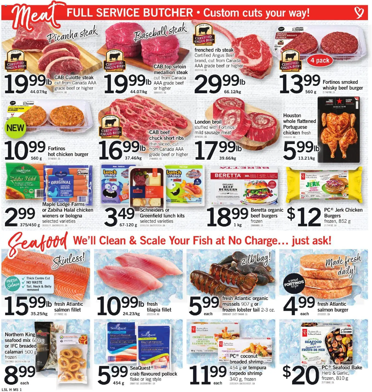 Loblaws flyer valid from Jul 2, 2026 | Page: 4 | Products: Fish, Beef, Bag, Chicken