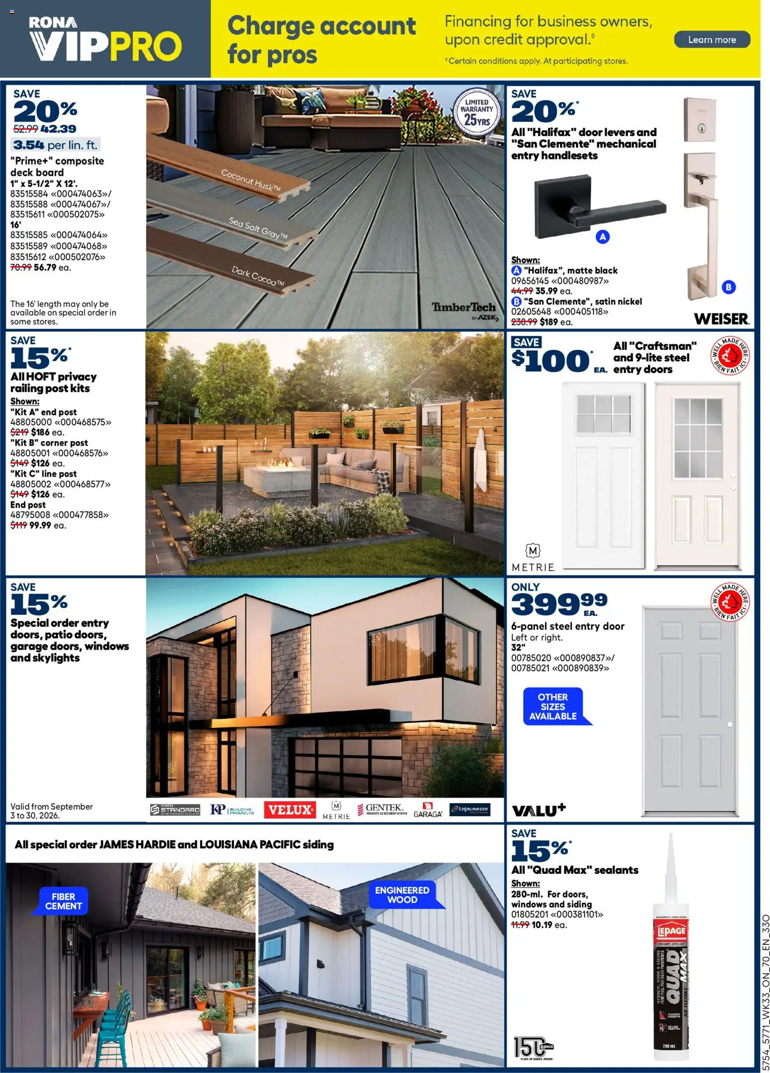 Rona flyer valid from Sep 10, 2026 | Page: 11