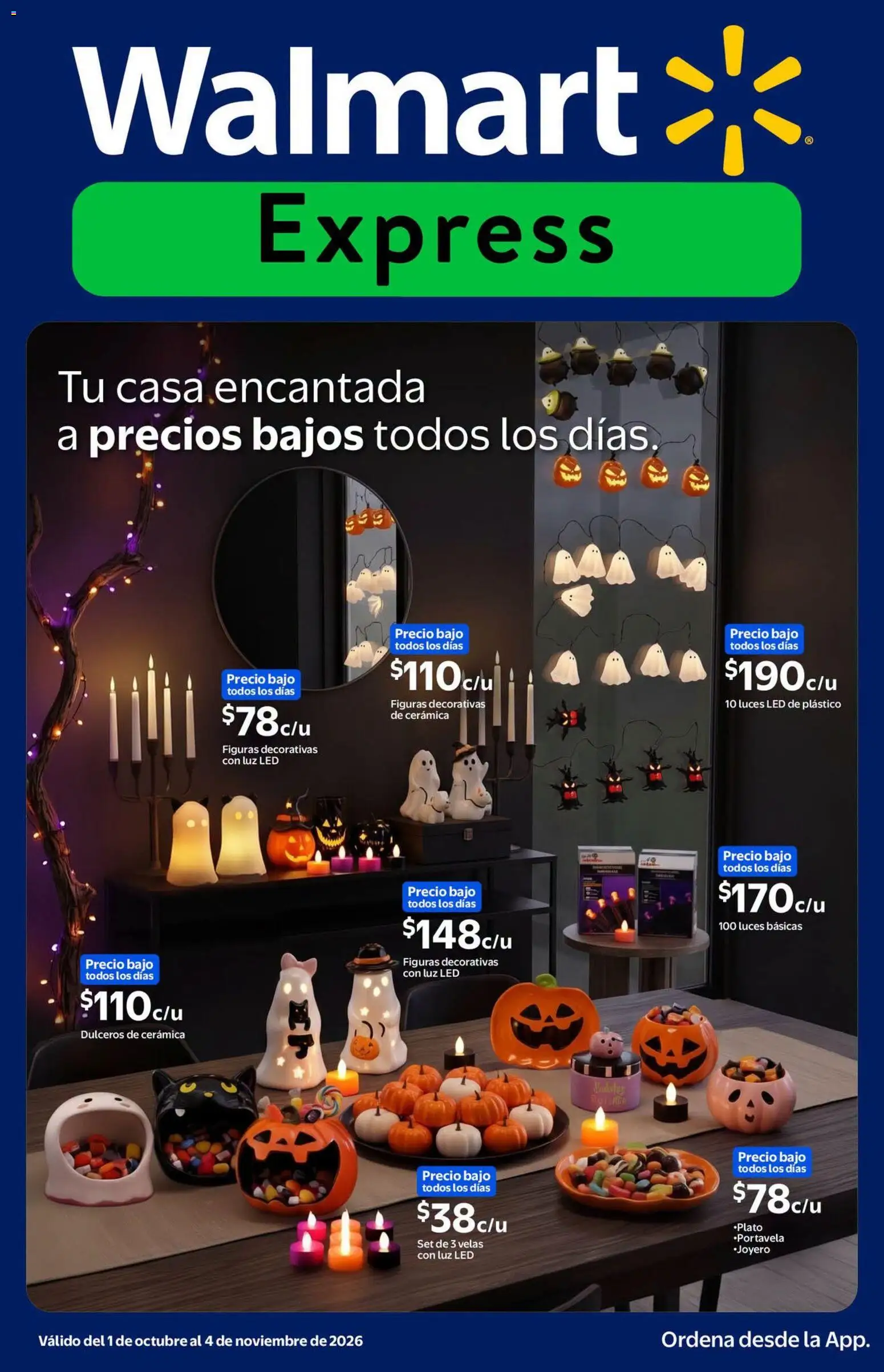 Nuevas ofertas de Walmart Express válidas en toda la República Mexicana desde el 01/10/2026. ¡Encuentra las mejores ofertas en Walmart Express folleto Halloween! | Página: 1