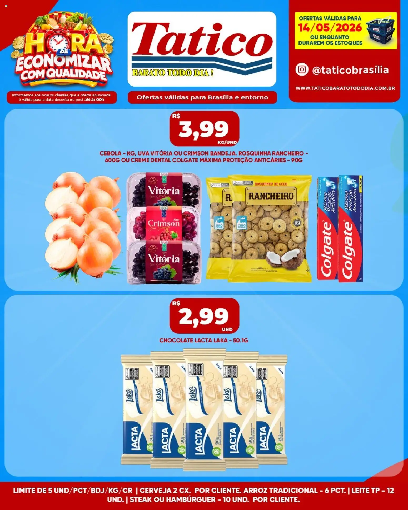 Tatico Folheto - válido de 15.05.2026 | Página: 25 | Produtos: Cebola, Chocolate, Arroz, Creme dental