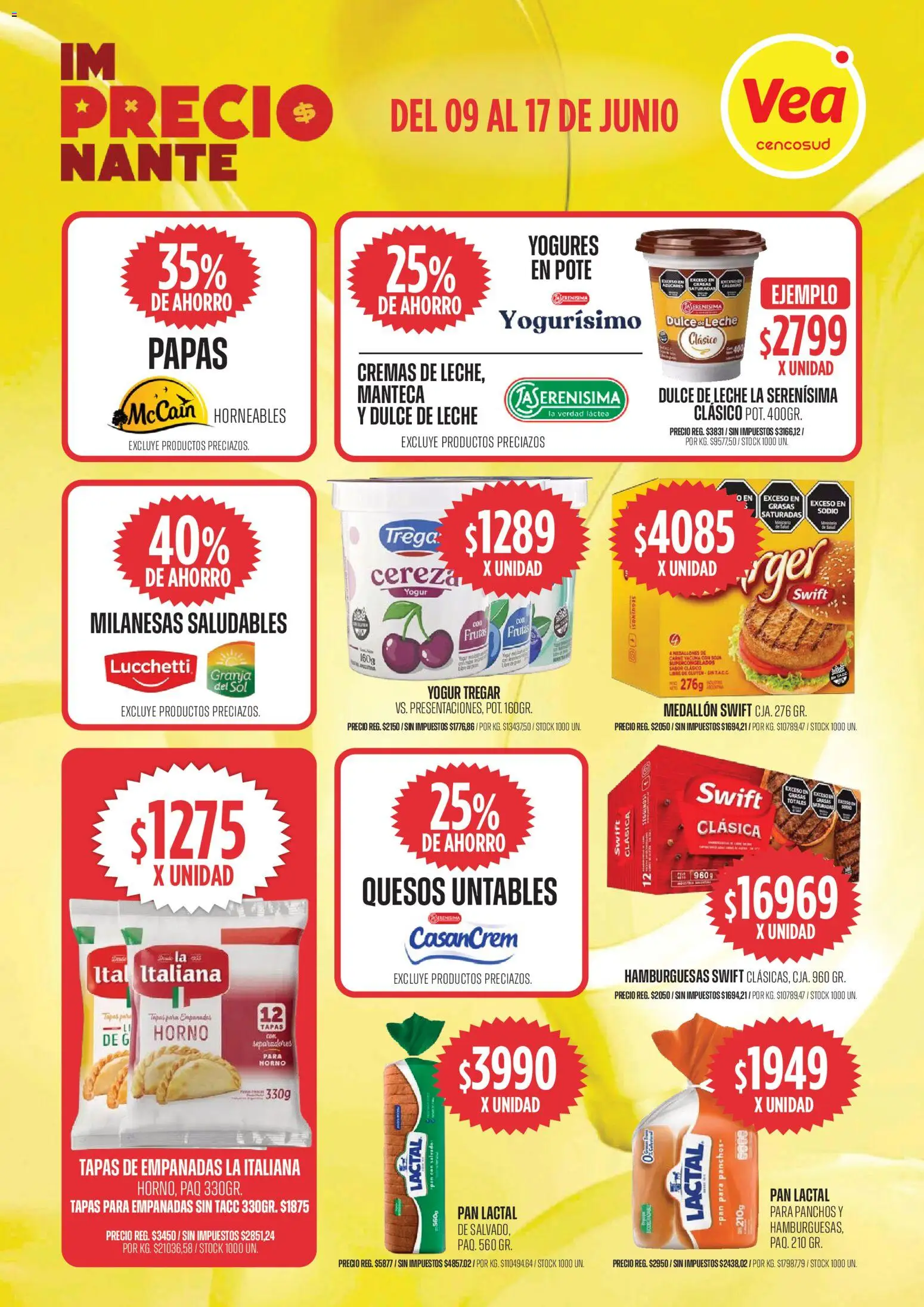 Vea - Volante imPRECIOnante Córdoba │ válido desde el 09.06.2026 | Página: 6 | Productos: Horno, Dulce de leche, Yogur, Pan
