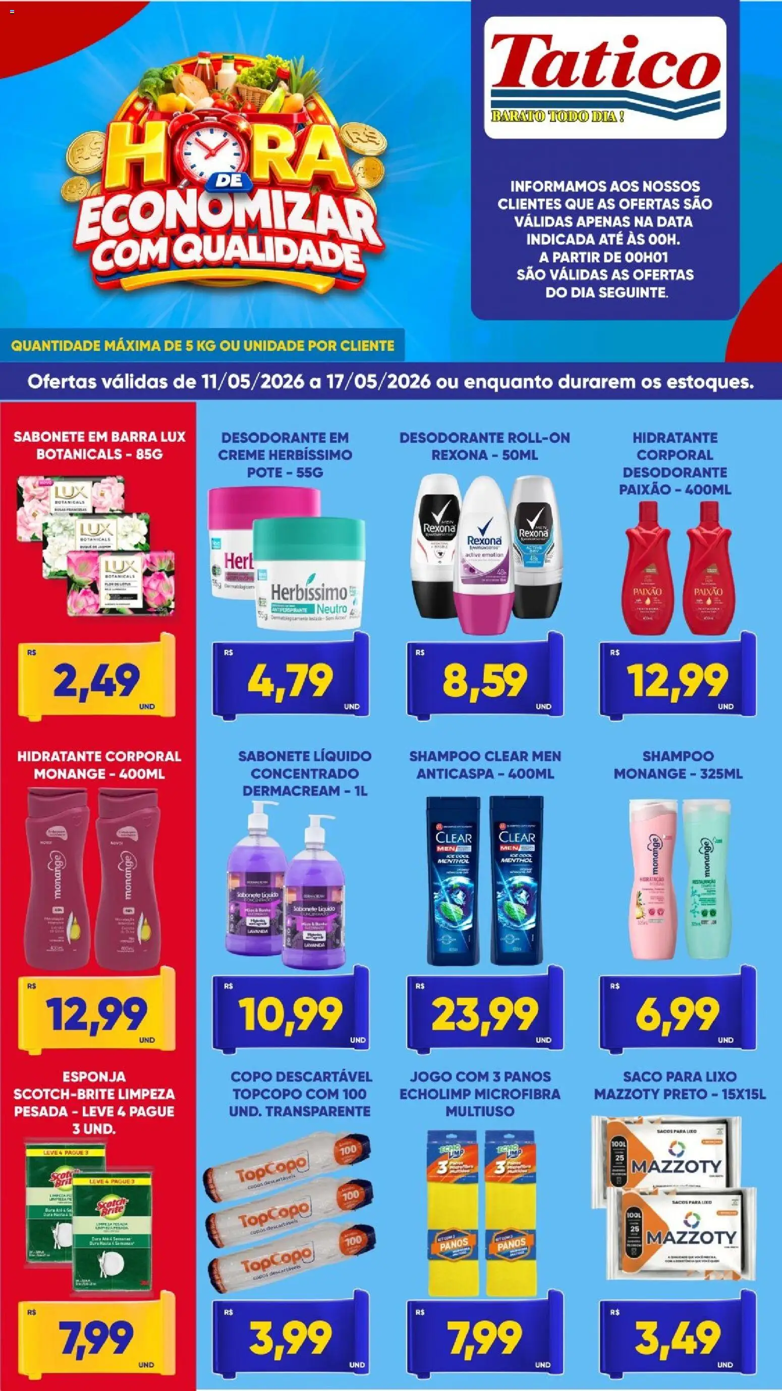 Tatico Folheto - válido de 11.05.2026 | Página: 8 | Produtos: Hidratante corporal, Desodorante, Sabonete, Sabonete líquido