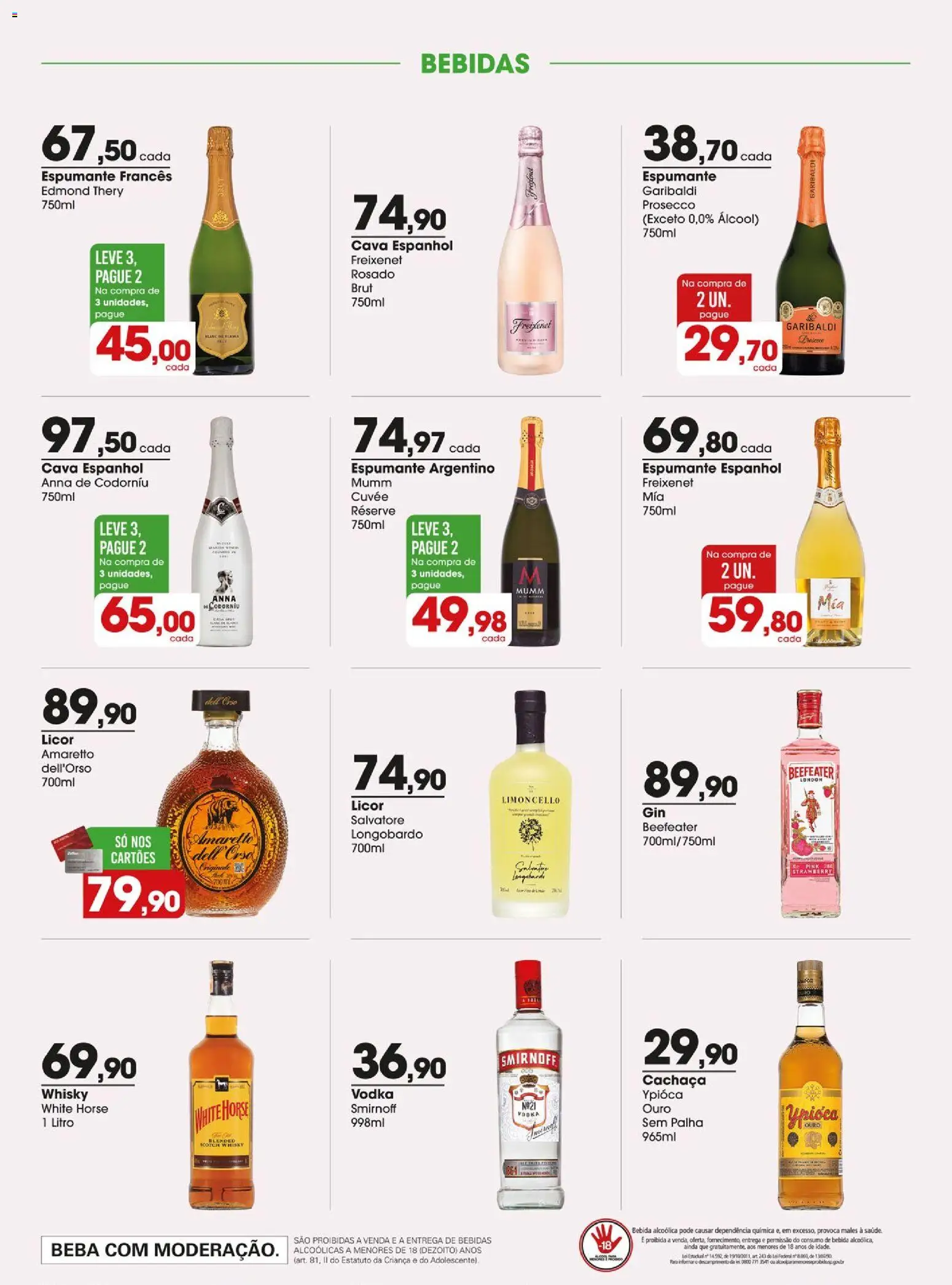 Zaffari Folheto - válido de 14/07/2026 | Página: 15 | Produtos: Espumante, Cachaça, Whisky, Bebida