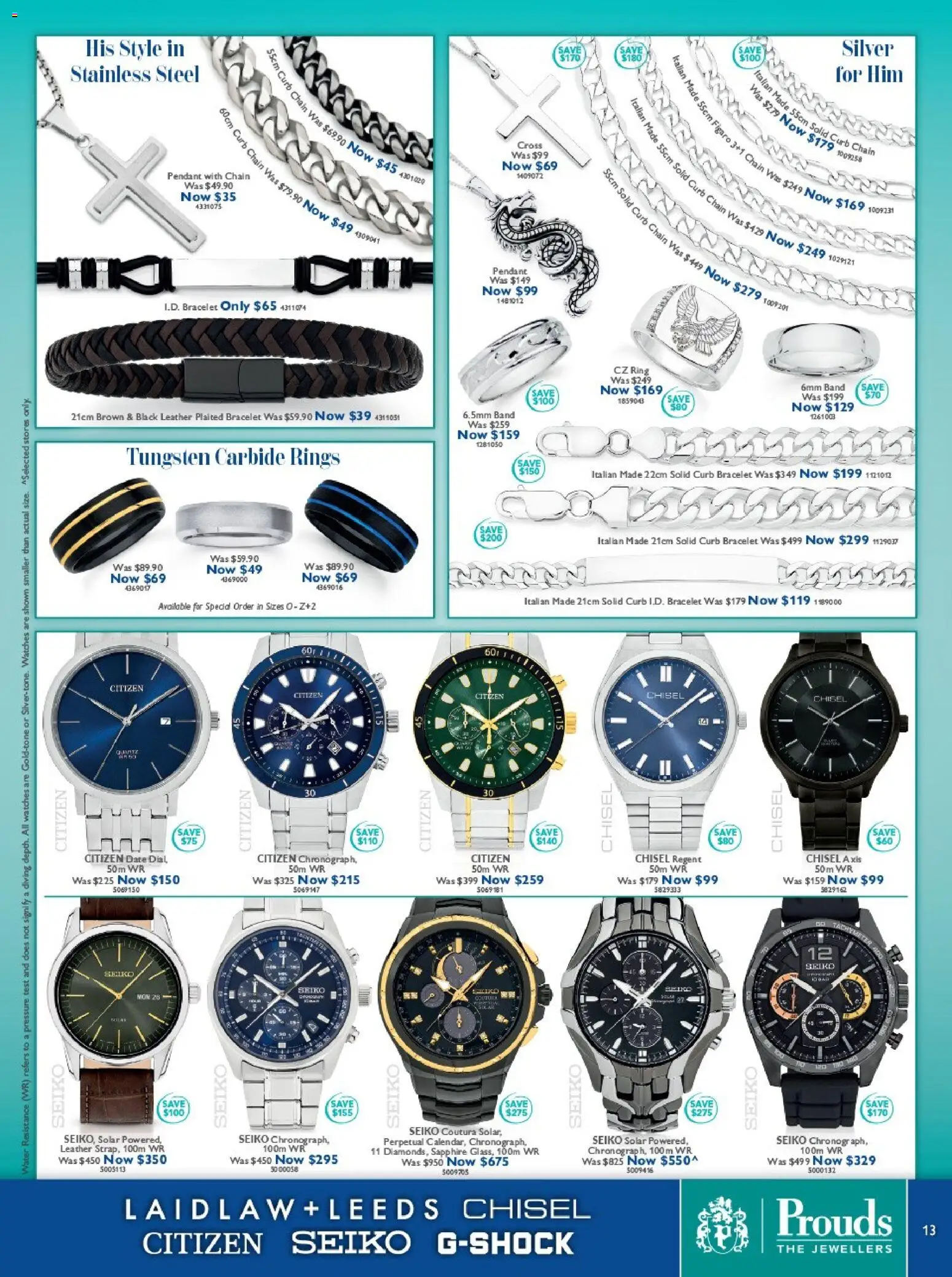 Prouds The Jewellers catalogue - valid from 13.04.2026 | Page: 13 | Products: Bracelet, Pendant, Water, Date
