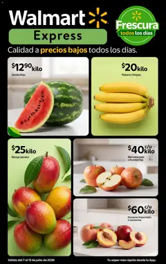 Vista previa de Walmart Express folleto Calidad a precios bajos, nuevo folleto de la tienda, válido en México a partir del 07/07/2026