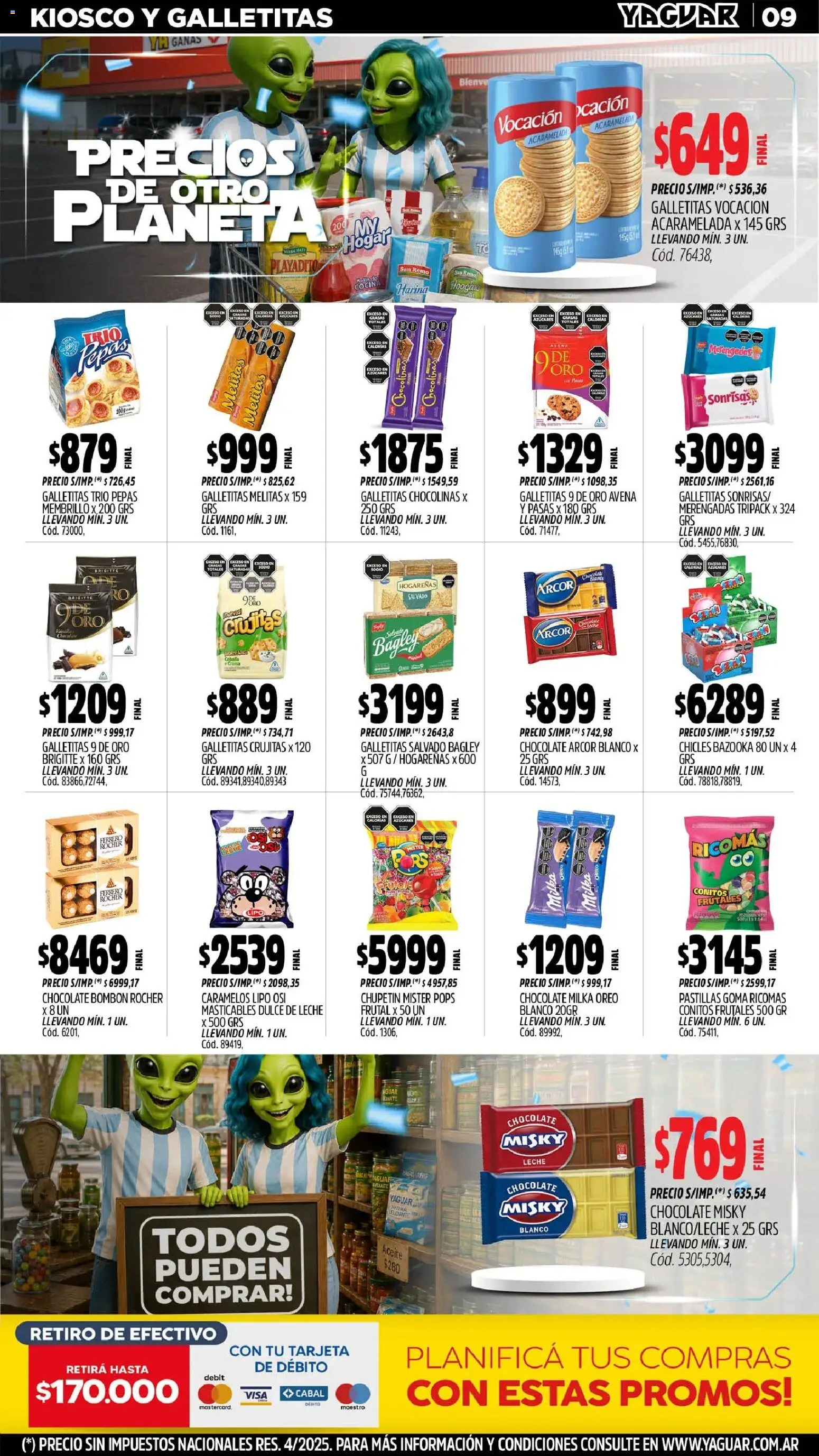 Yaguar - Oferta Semanal Salta │ válido desde el 29/06/2026 | Página: 10 | Productos: Chicles, Cebolla, Avena, Chocolate