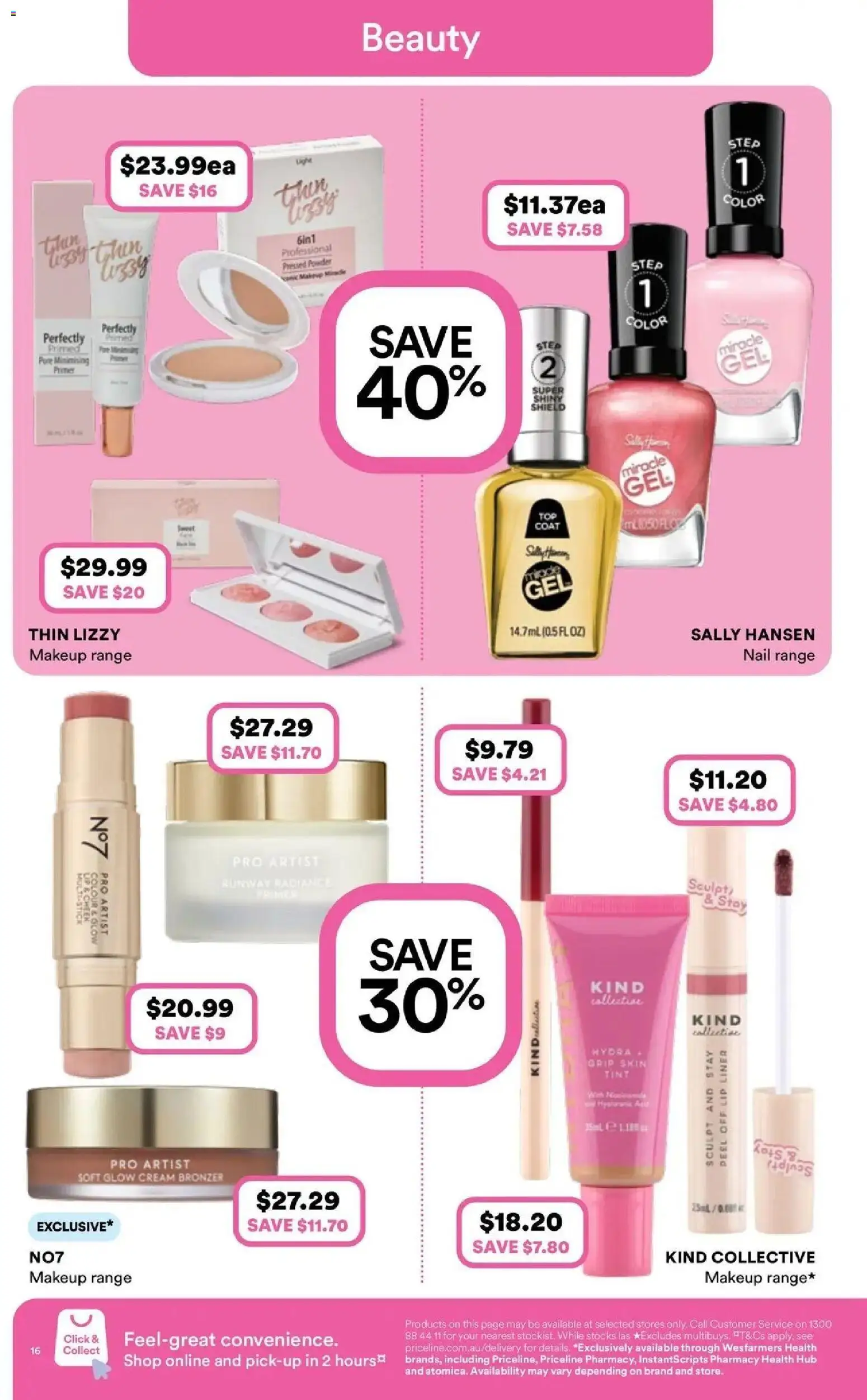 Priceline Pharmacy catalogue - valid from 08.04.2026 | Page: 16 | Products: Powder, Bronzer, Cream, Lip liner