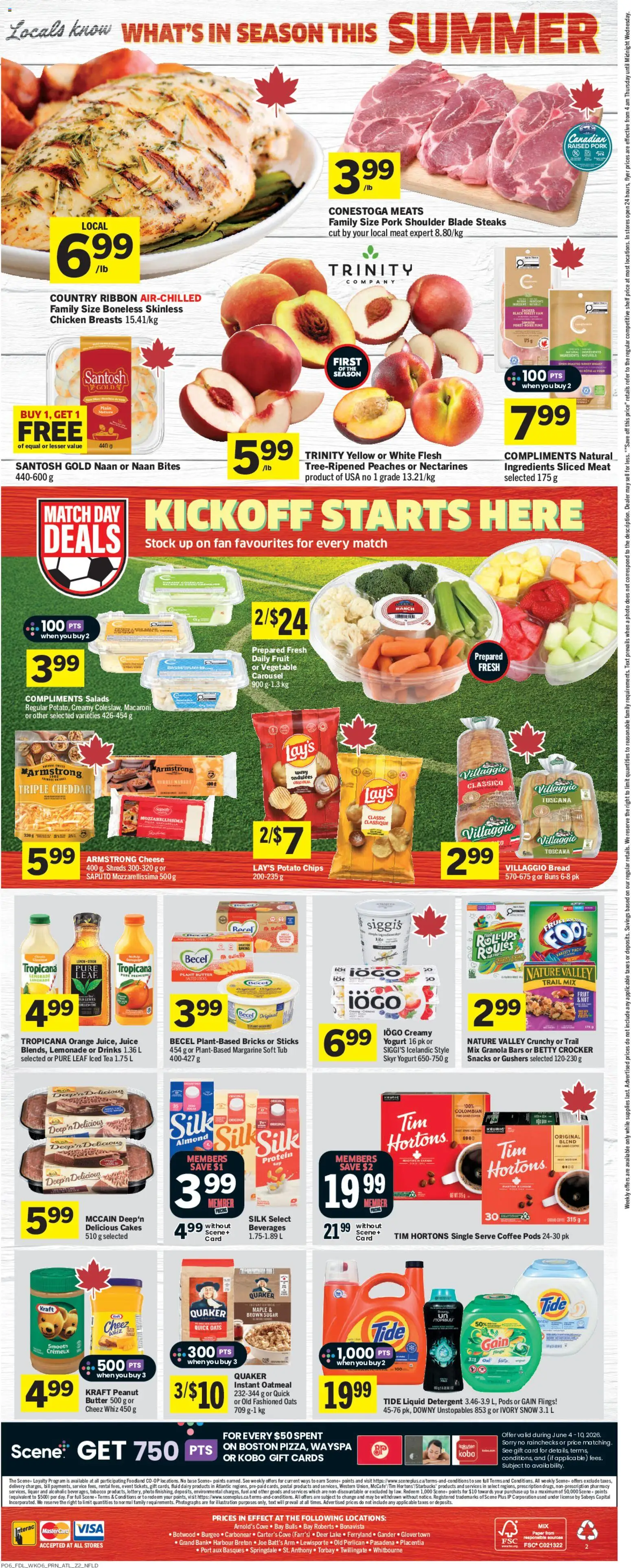 Foodland flyer valid from 04.06.2026 | Page: 2 | Products: Fan, Detergent, Butter, Chicken