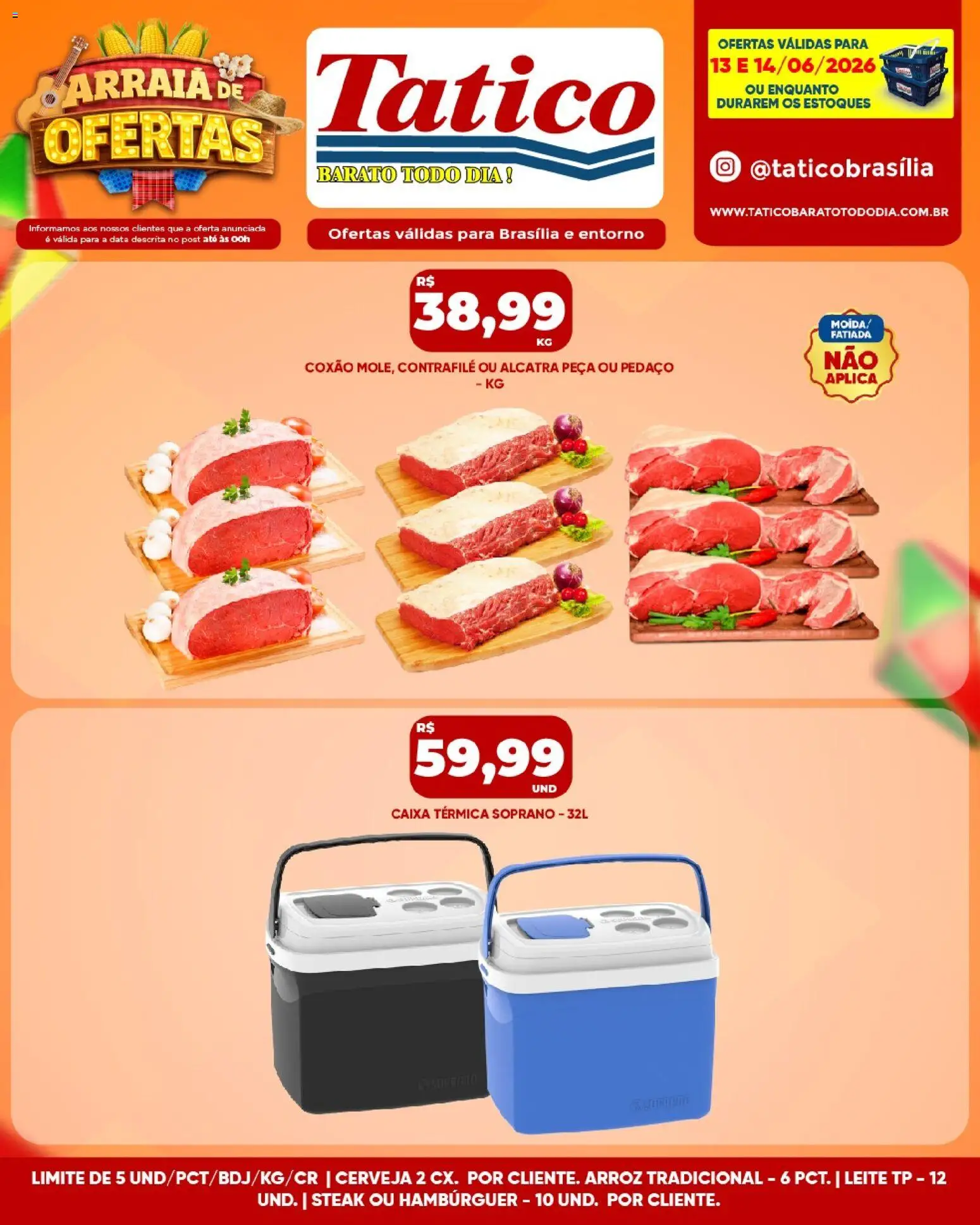 Tatico Folheto - válido de 13.06.2026 | Página: 4 | Produtos: Caixa térmica, Caixa, Leite, Hambúrguer