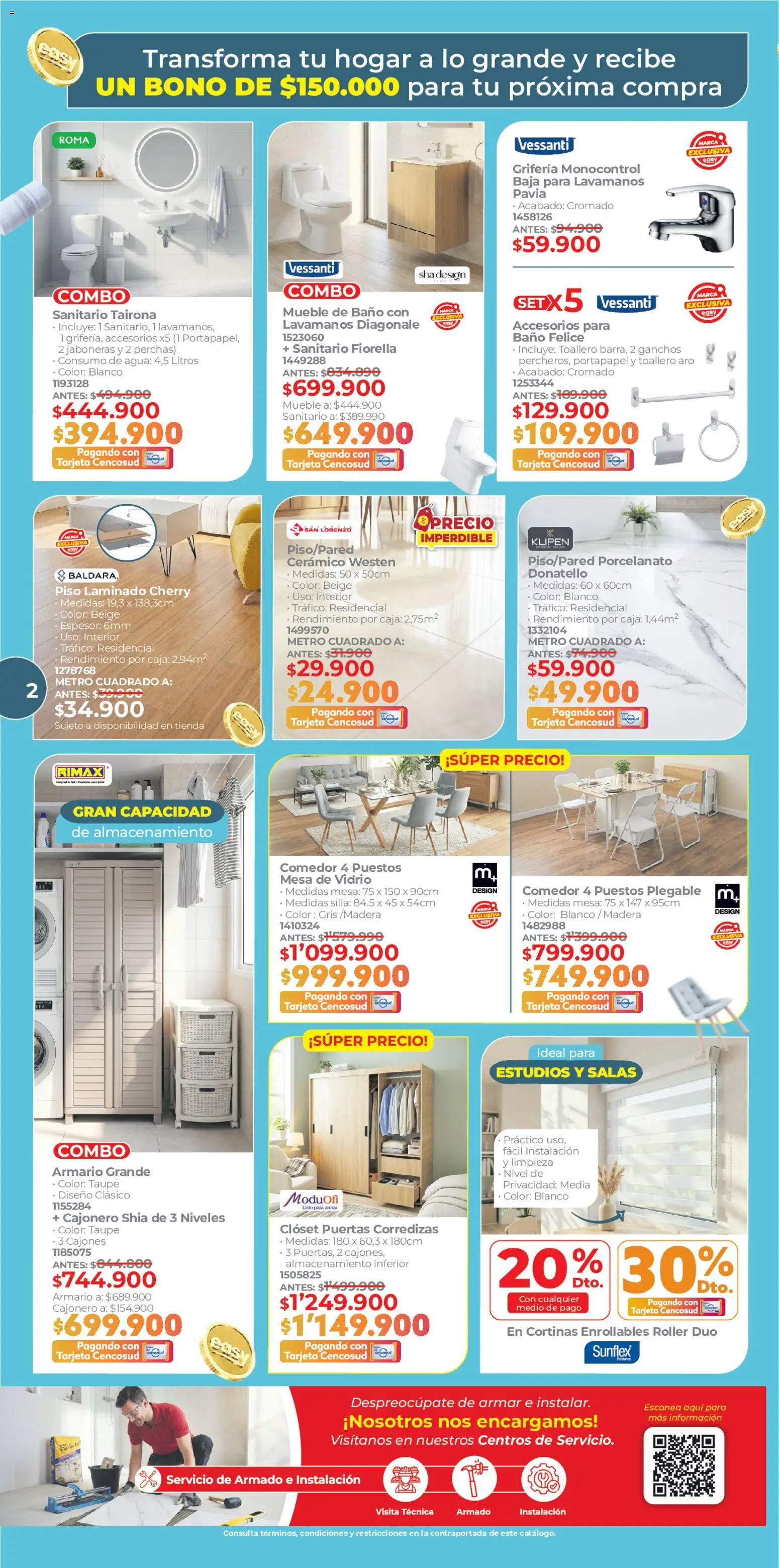Easy revista - valida desde el 17/06/2026 | Página: 2 | Productos: Mesa, Silla, Caja, Baño