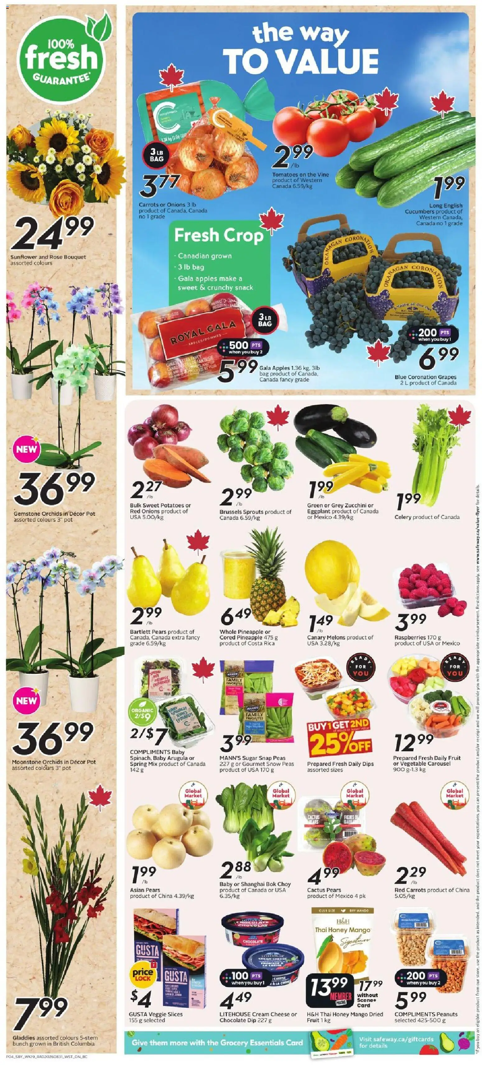 Safeway flyer valid from Sep 3, 2026 | Page: 7 | Products: Pineapple, Cream cheese, Carrots, Chocolate