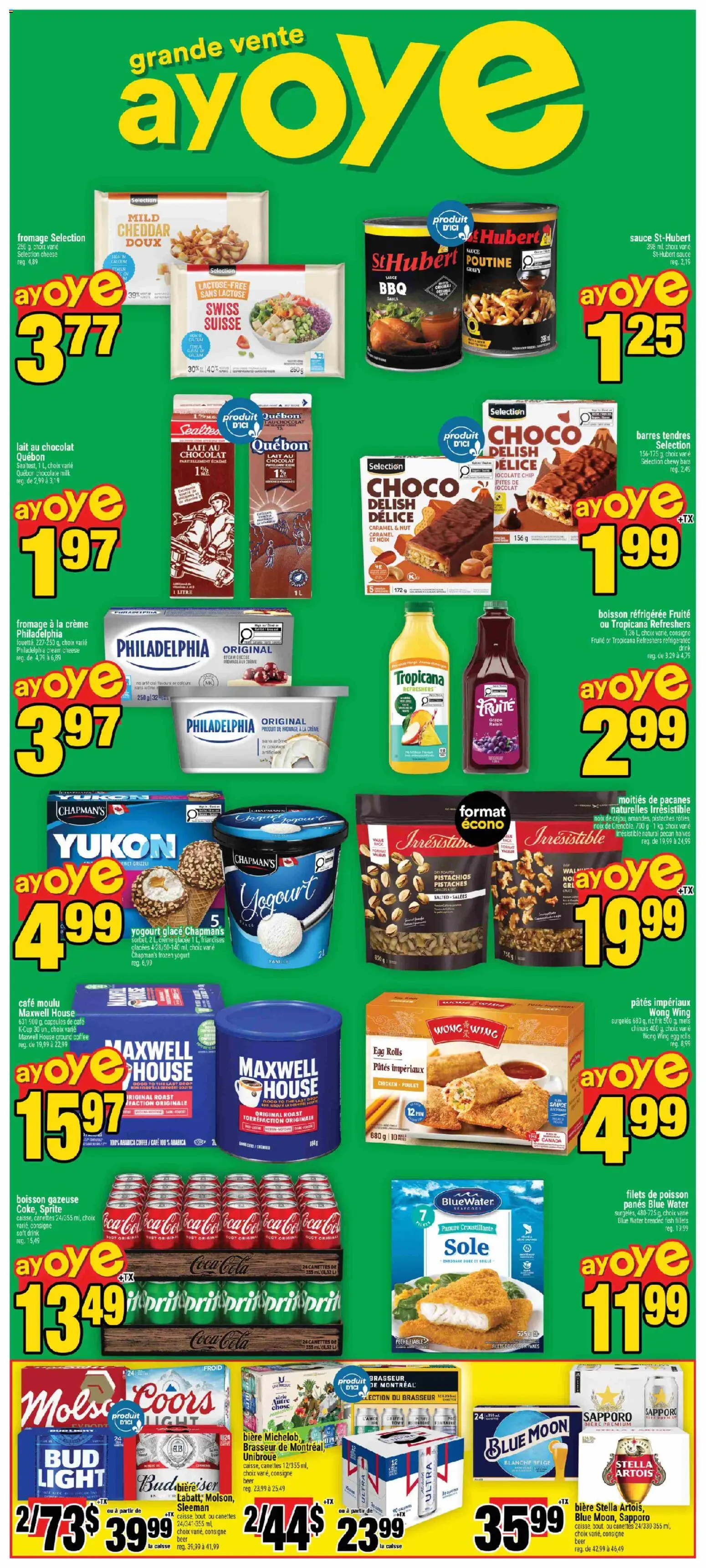 Super C flyer valid from Aug 27, 2026 | Page: 3 | Products: Water, Cream cheese, Milk, Beer