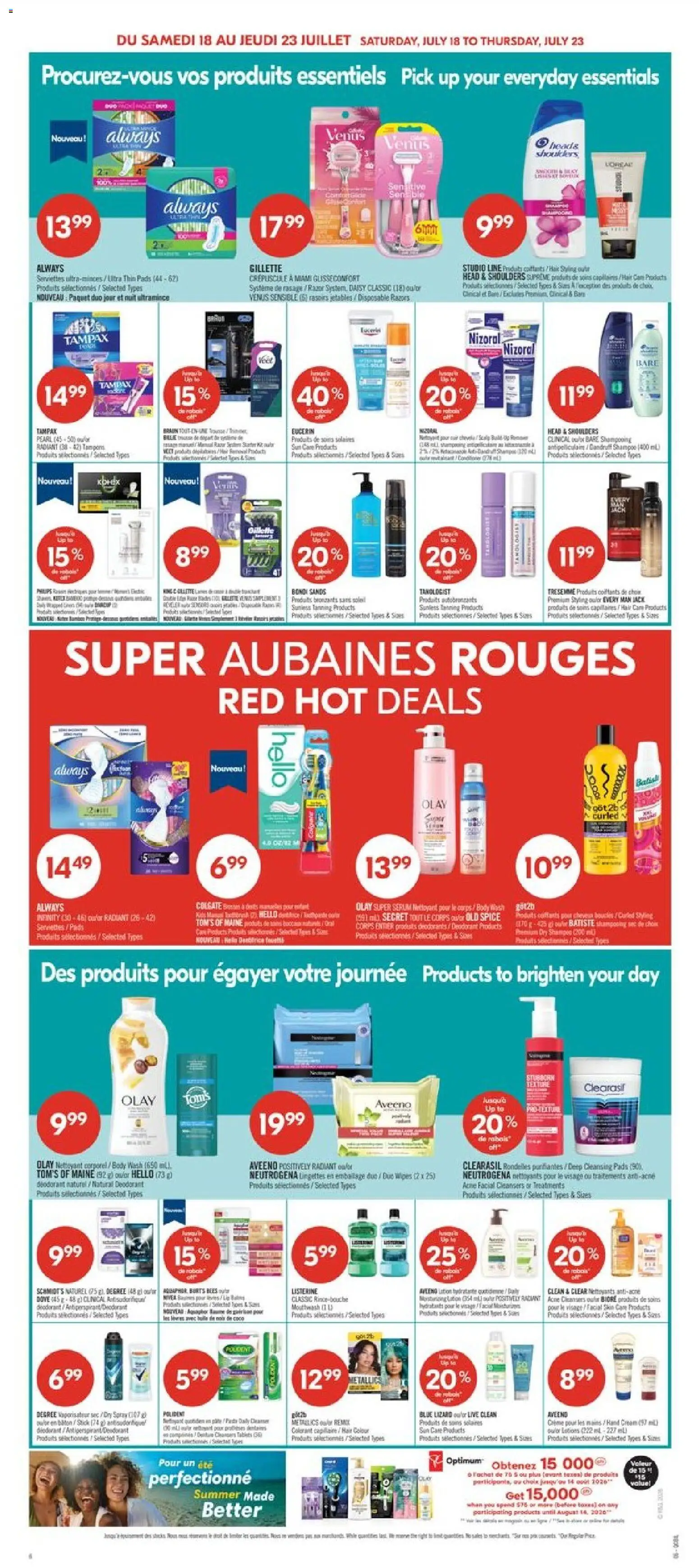 Pharmaprix flyer valid from Jul 17, 2026 | Page: 8 | Products: Pâté, Shampoo, Hand cream, Deodorant