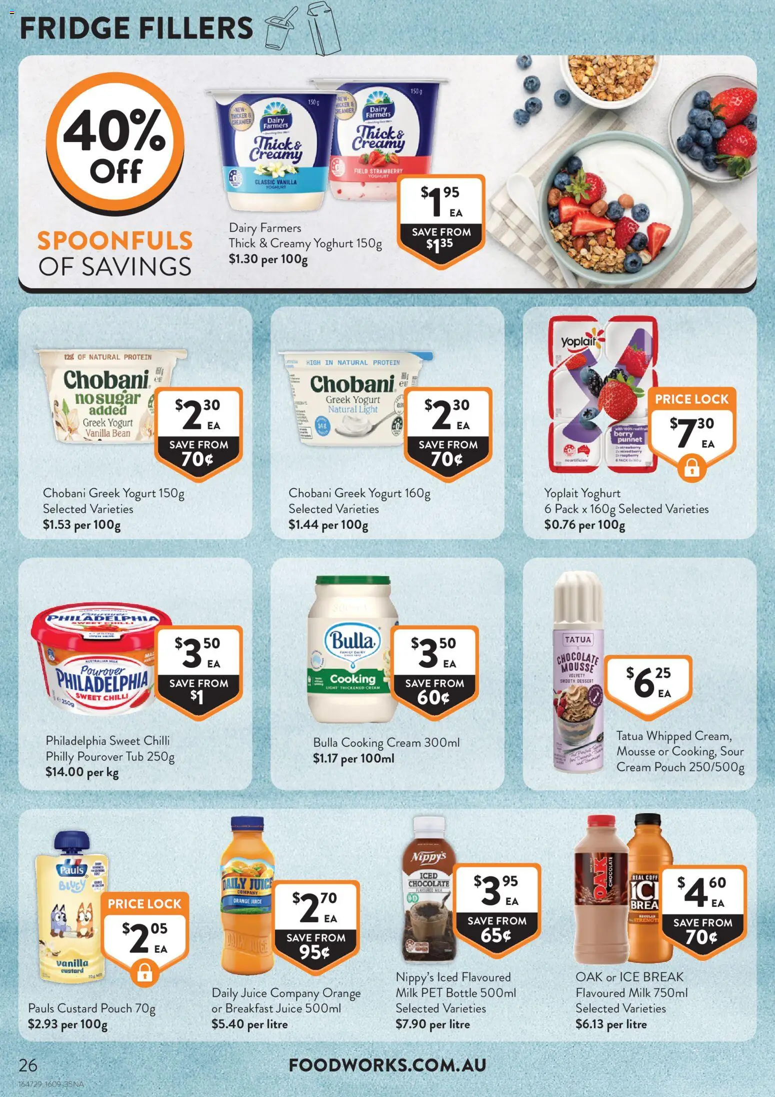 Foodworks catalogue - valid from 16/09/2026 | Page: 26 | Products: Dairy, Protein, Yoghurt, Cooking cream