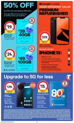 Preview of Coles catalogue - valid from 29/07/2026 | Page: 43 | Products: Water, Cap, Smartphone, Robot
