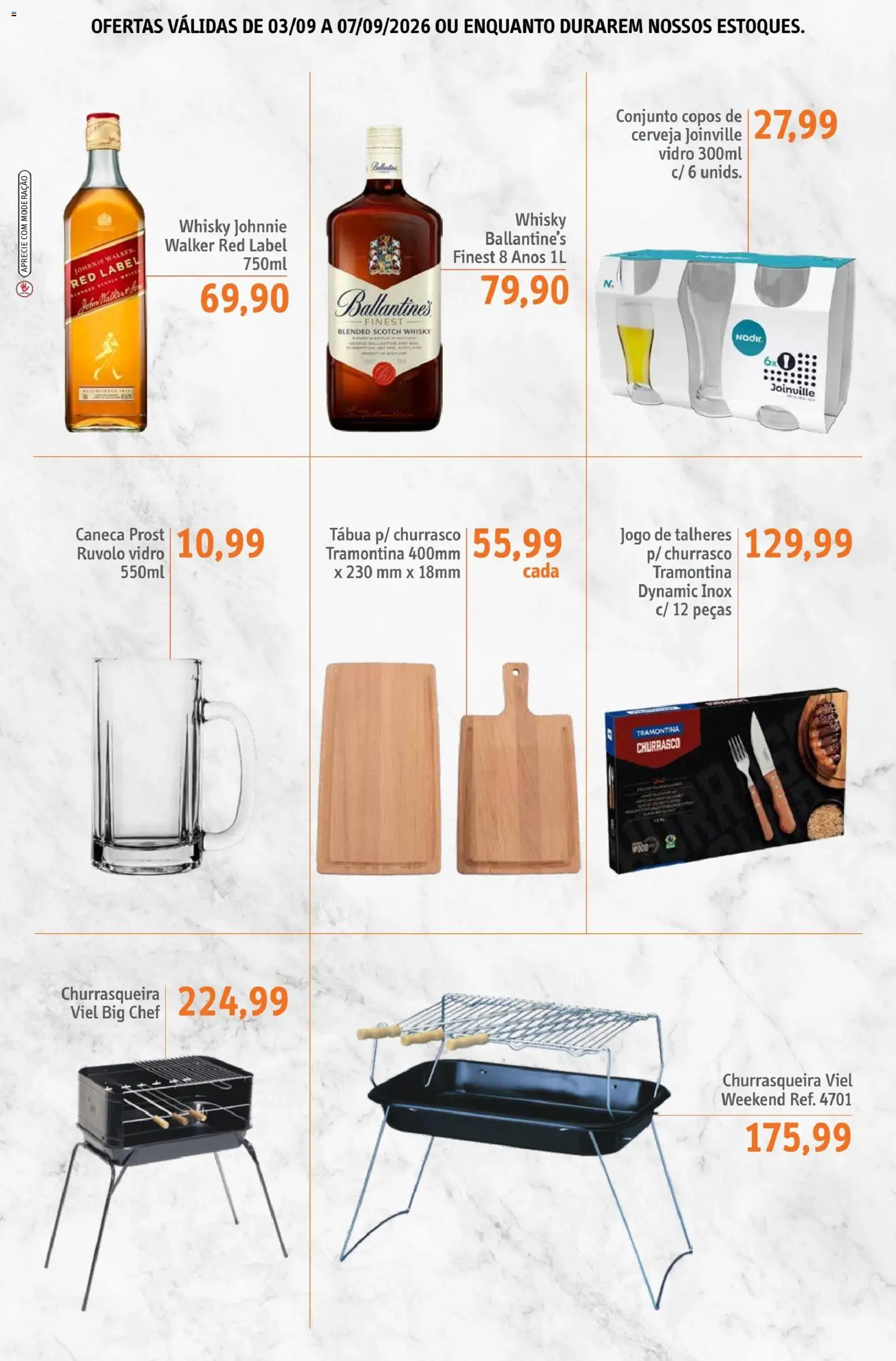 Sonda Folheto - válido de 03/09/2026 | Página: 5 | Produtos: Whisky, Caneca, Ração, Churrasqueira
