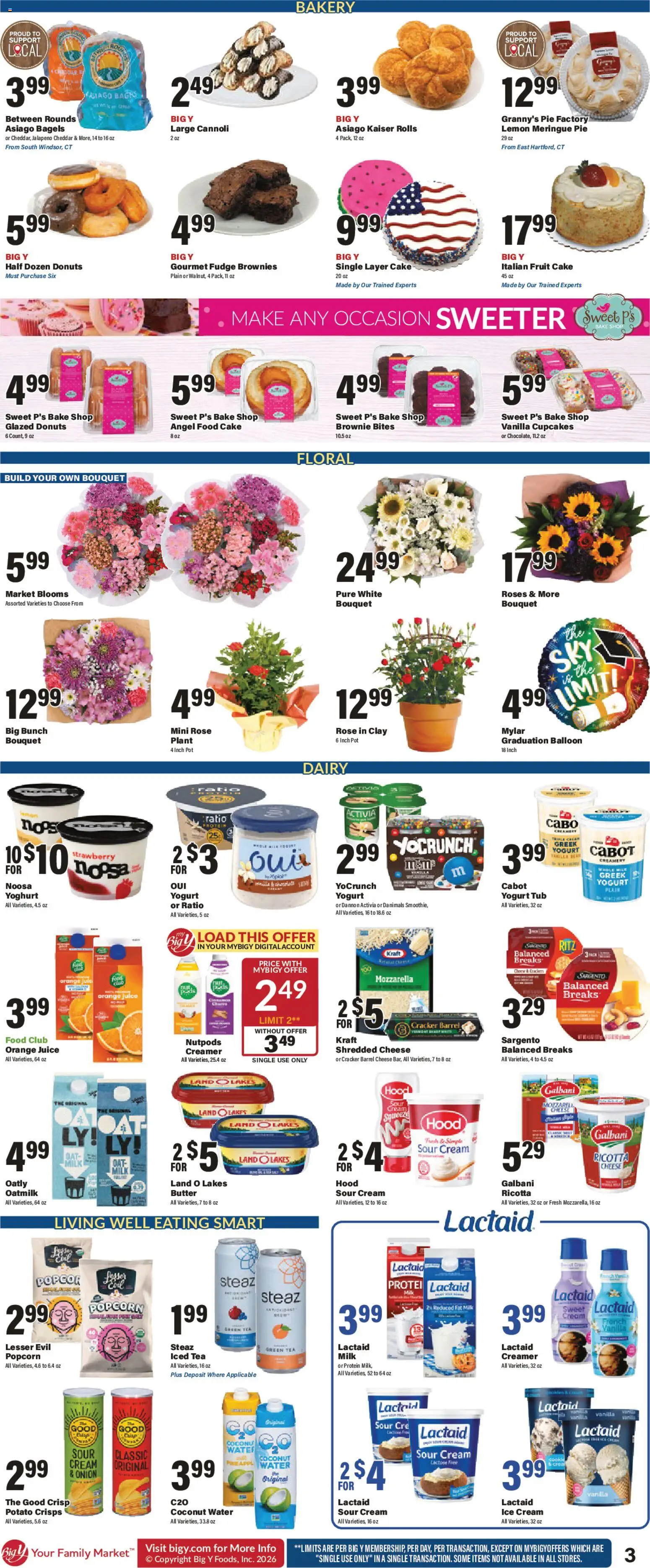 Big Y Weekly Ad - valid from 11.06.2026 | Page: 4 | Products: Green Tea, Ice cream, Lemon, Onion