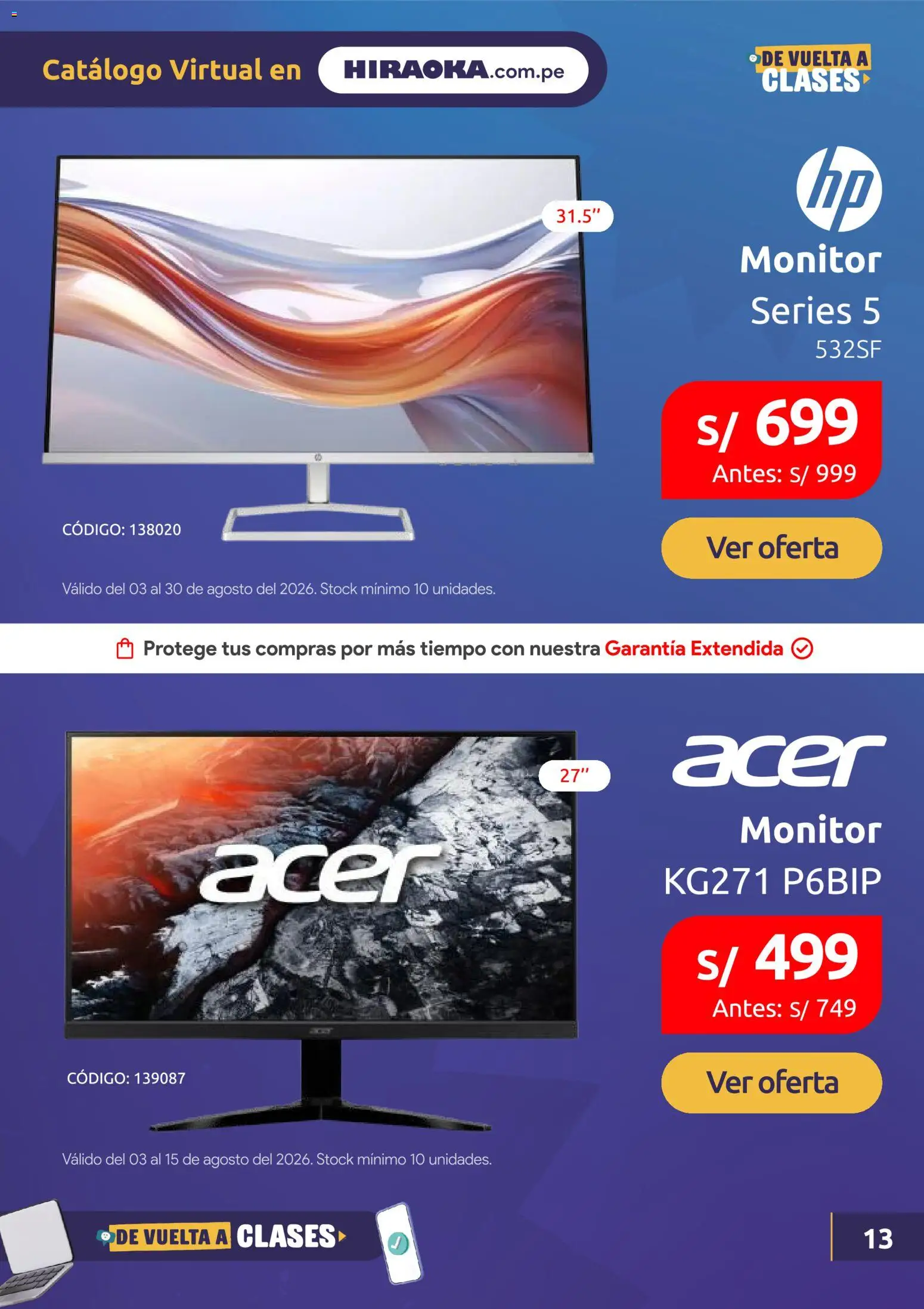 Catálogo Hiraoka válido desde 03/08/2026 | Página: 14 | Productos: Monitor