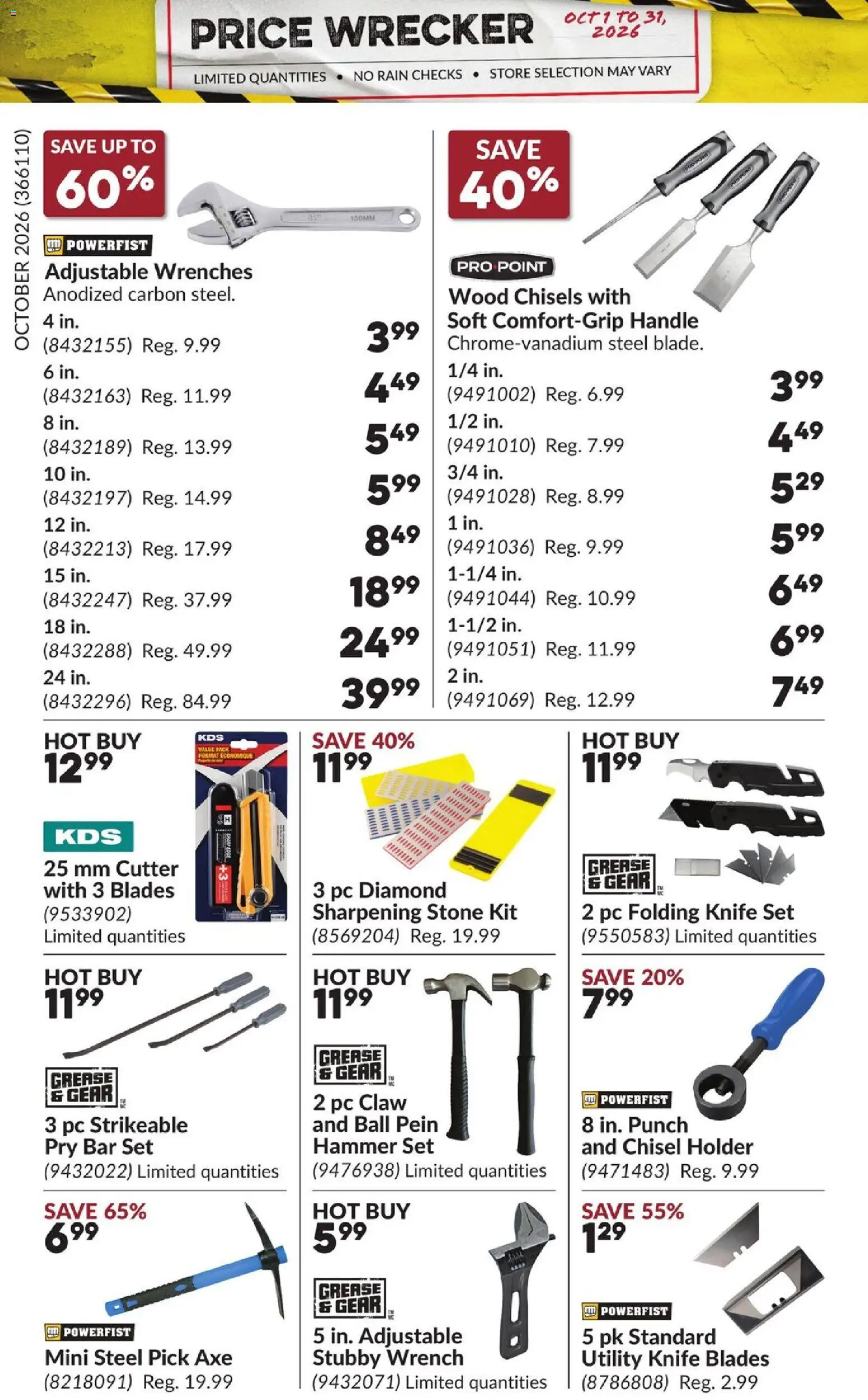 Princess Auto flyer valid from Oct 1, 2026 | Page: 4 | Products: PC, Cutter