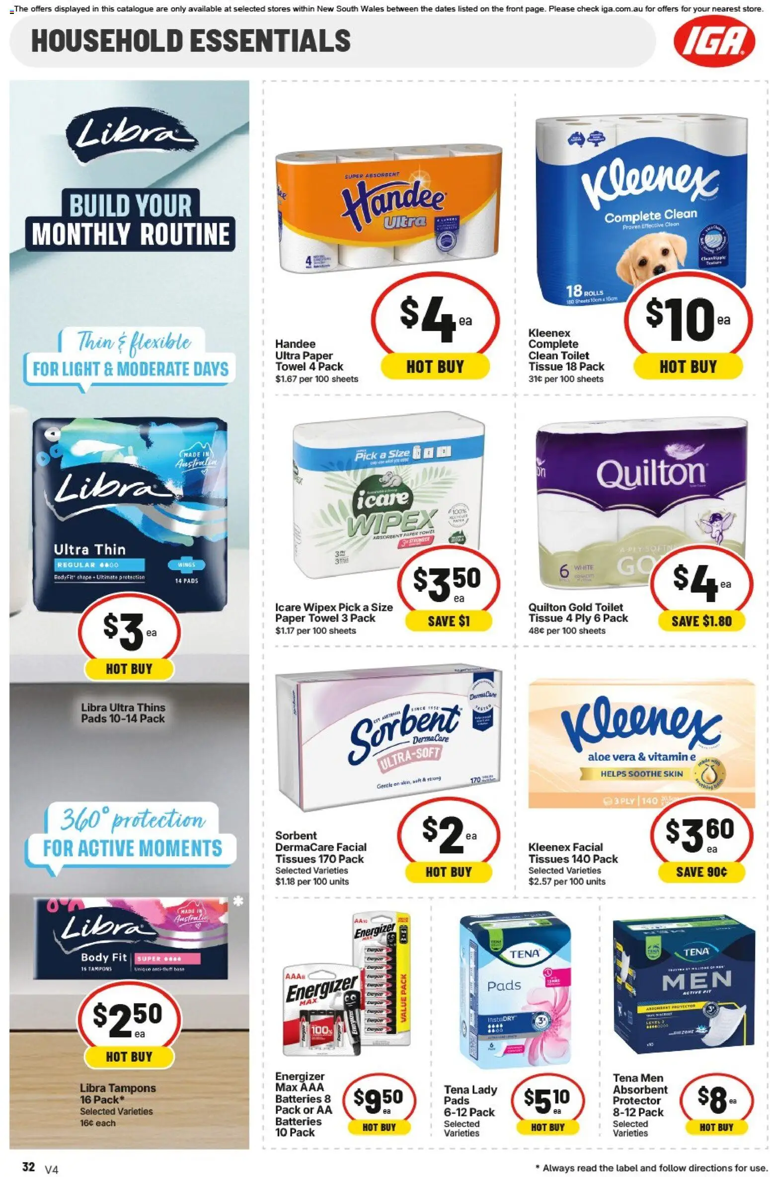 IGA catalogue - valid from 25/08/2026 | Page: 41 | Products: Toilet, Household, Batteries, Vitamin