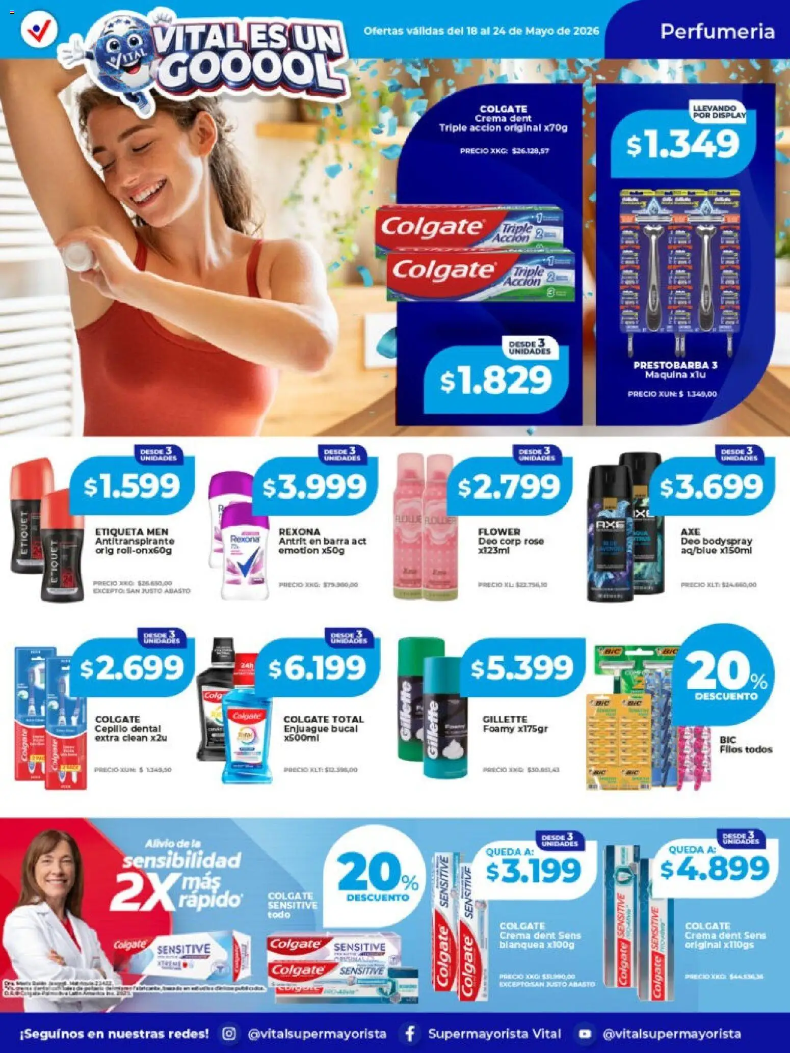 Vital - Ofertas │ válido desde el 18.05.2026 | Página: 3 | Productos: Cepillo, Antitranspirante, Enjuague bucal, Crema