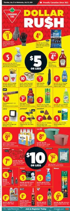 Preview of Canadian Tire flyer - Dollar Rush from shop Canadian Tire valid from Jul 23, 2026