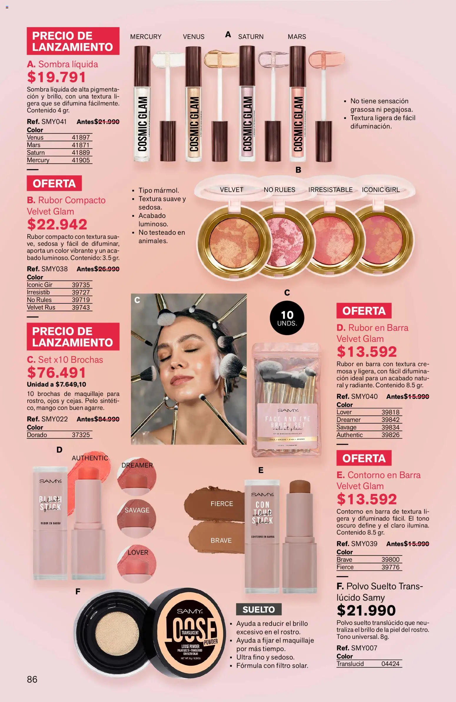Leonisa revista - valida desde el 15.05.2026 | Página: 86 | Productos: Brillo, Mango, Polvo, Sombra