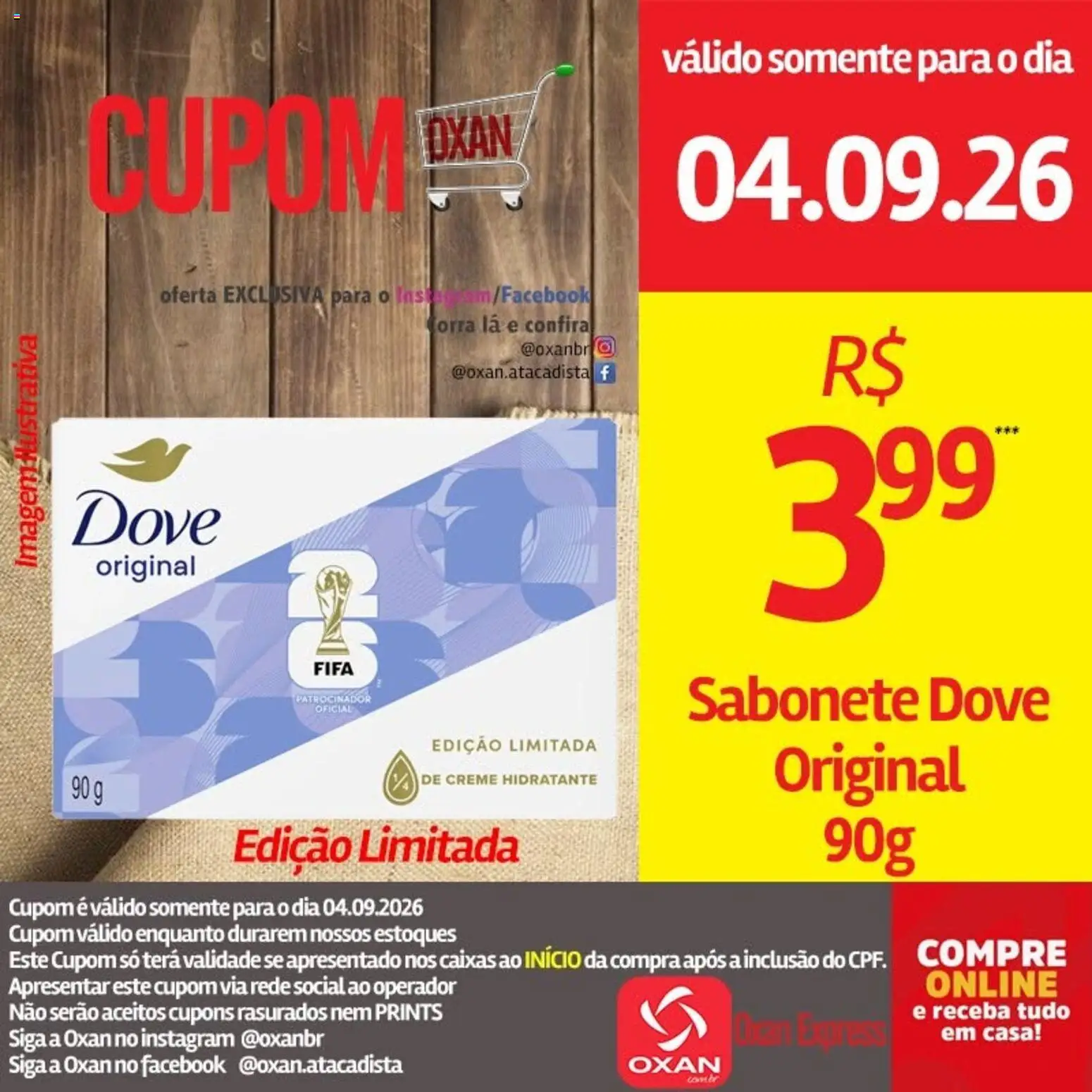 Oxan Atacadista Folheto - válido de 04/09/2026 | Página: 17 | Produtos: Creme hidratante, Creme, Sabonete, Dove