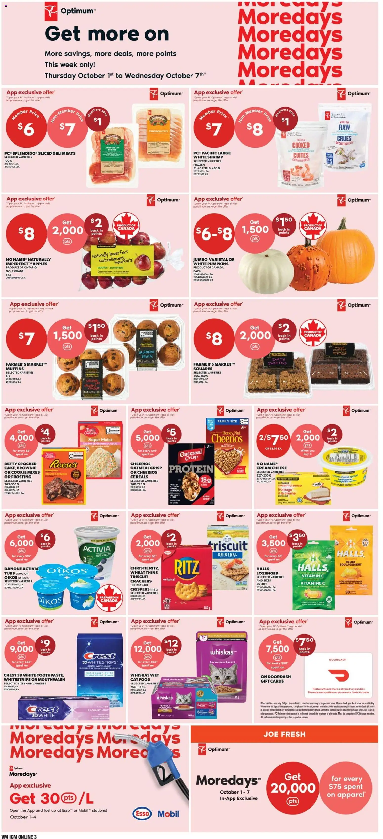Valu Mart flyer valid from Oct 1, 2026 | Page: 6 | Products: Crackers, Muffins, Mouthwash, Apples