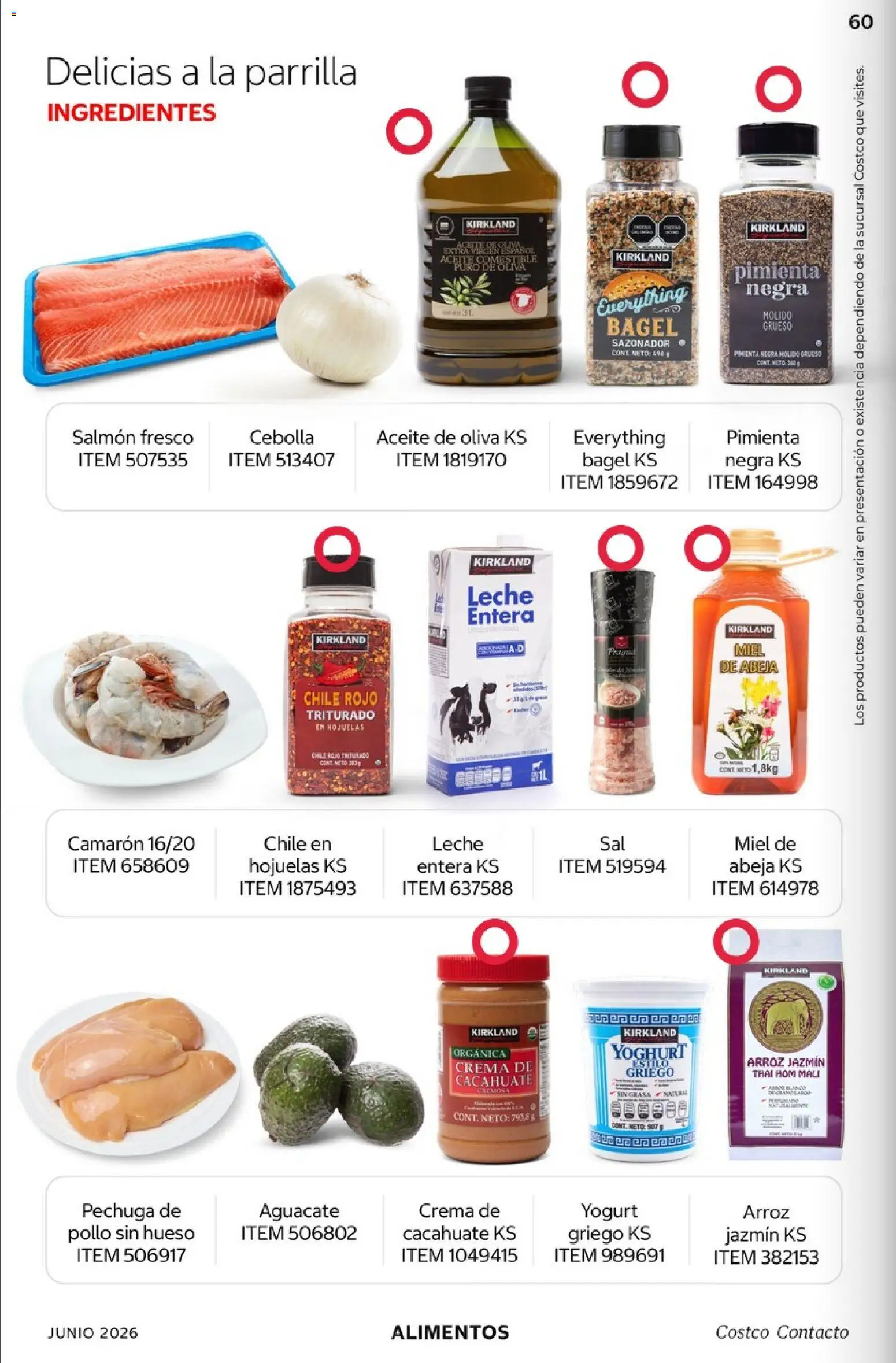 Nuevas ofertas de Costco válidas en toda la República Mexicana desde el 01.06.2026. ¡Encuentra las mejores ofertas en Costco Revista Junio 2026! | Página: 60 | Productos: Pollo, Cacahuate, Crema, Aceite