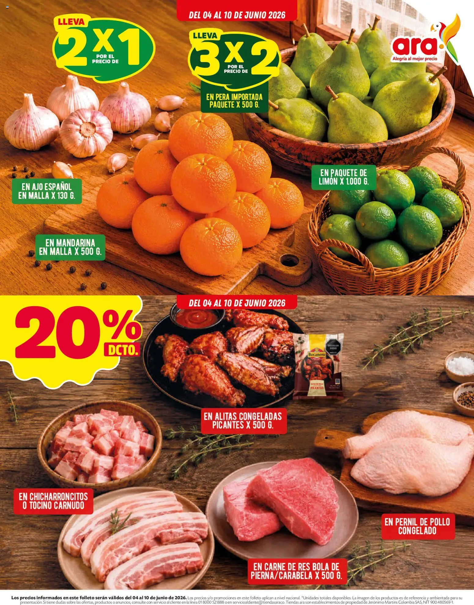 Ara revista - valida desde el 04.06.2026 | Página: 3 | Productos: Toallitas desmaquillantes, Té, Ajo, Pera