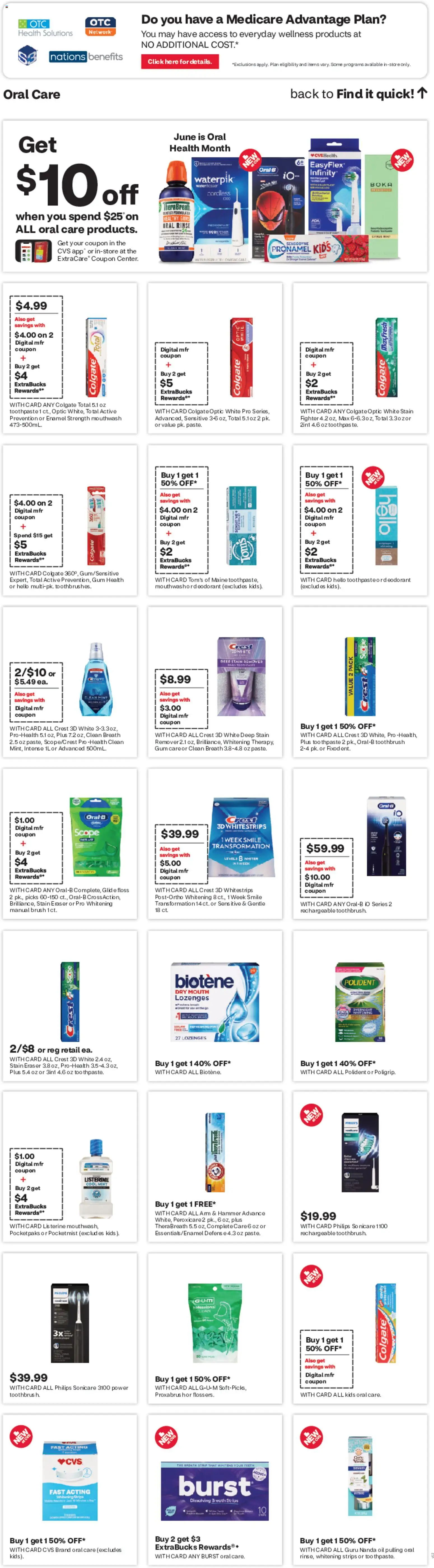 CVS Pharmacy Weekly Ad - CT - valid from 14.06.2026 | Page: 15 | Products: Eraser, Hammer, Toothpaste, Stain remover