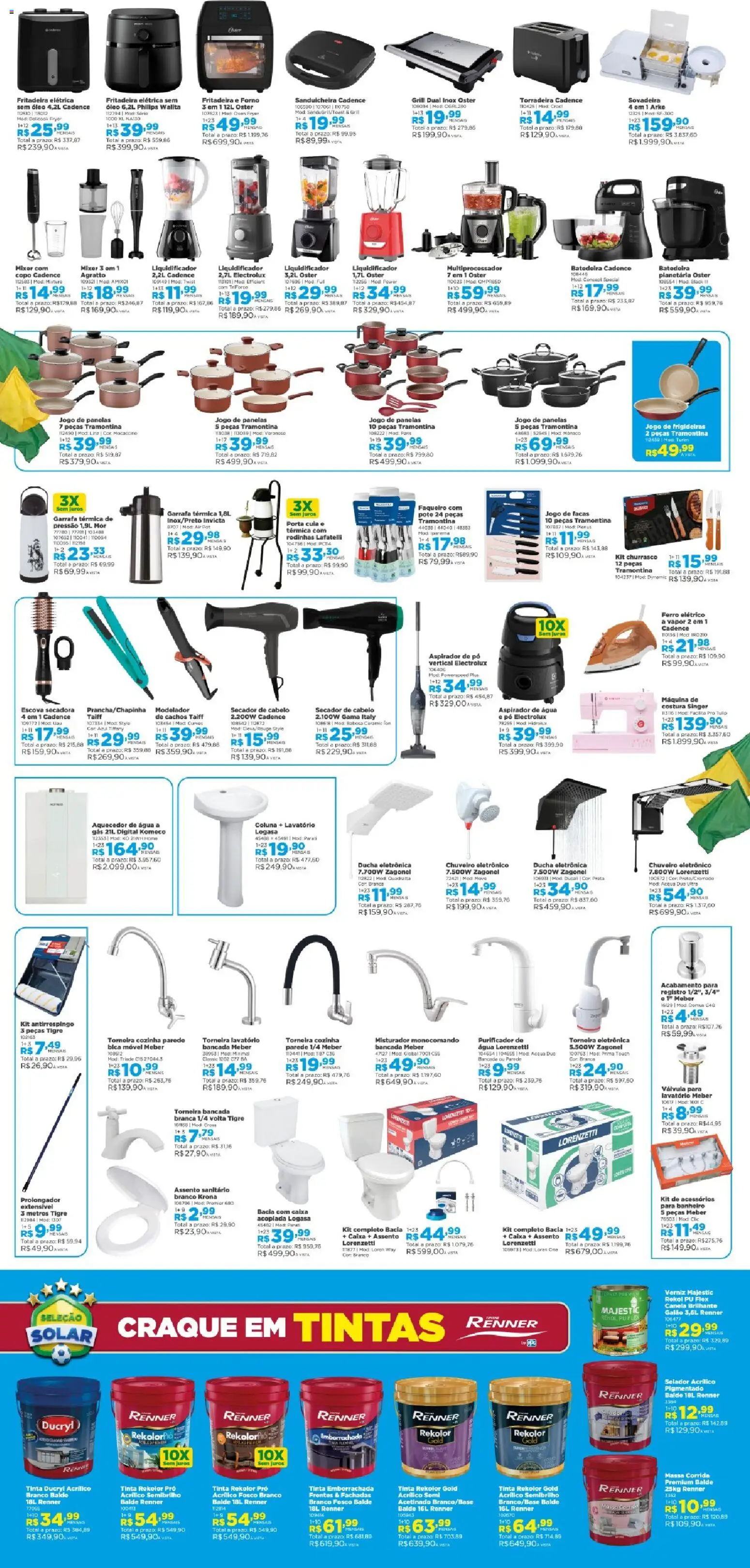 Lojas Solar Folheto - válido de 01.06.2026 | Página: 7 | Produtos: Sanduicheira, Massa corrida, Chuveiro, Assento sanitário