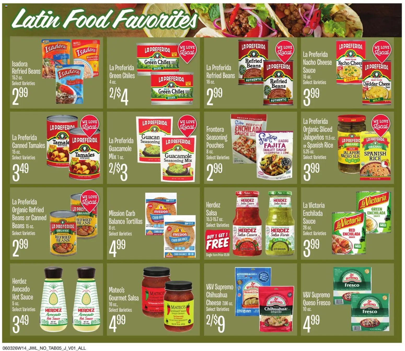 Jewel Osco Specialty&Local - valid from 03.06.2026 | Page: 5 | Products: Pork, Rice, Sauce, Lime
