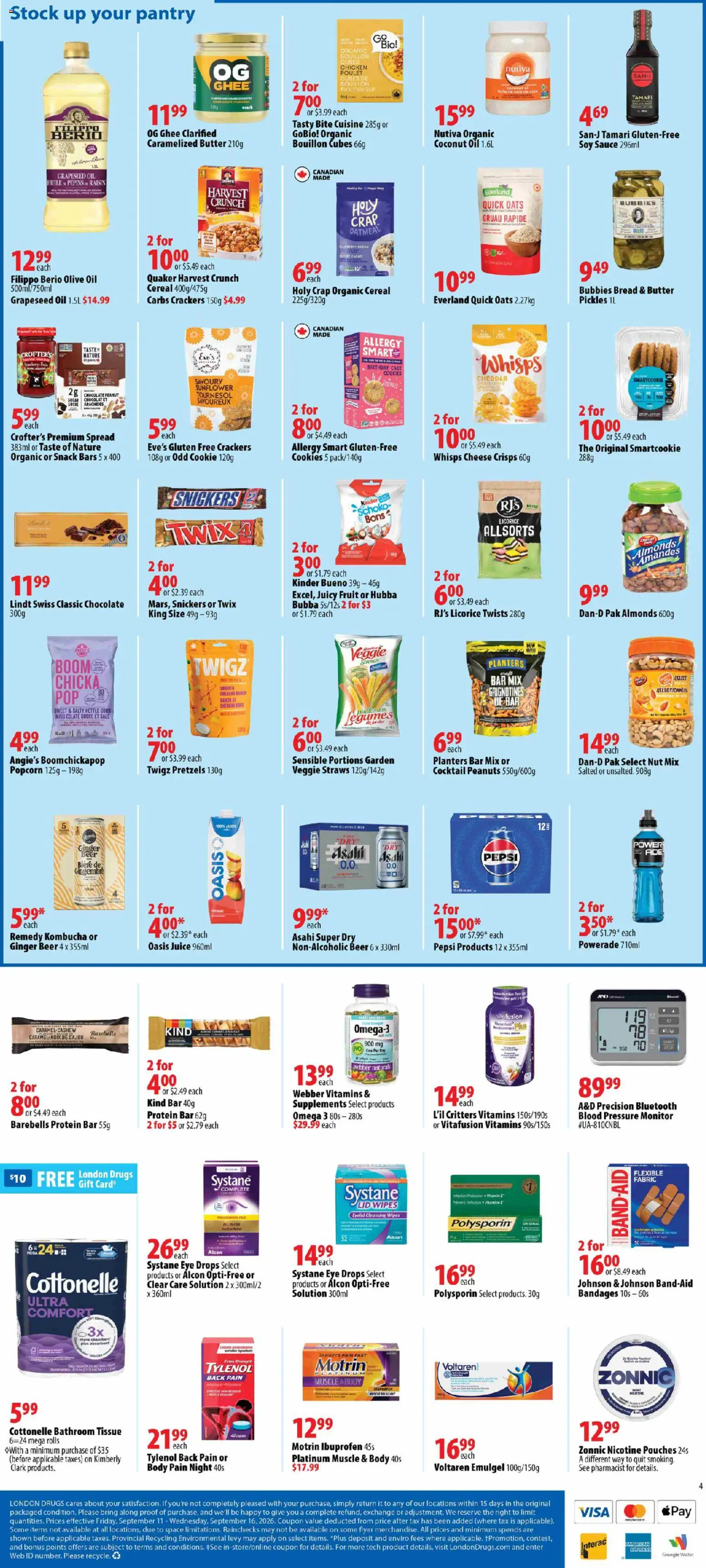 London Drugs flyer valid from Sep 11, 2026 | Page: 4