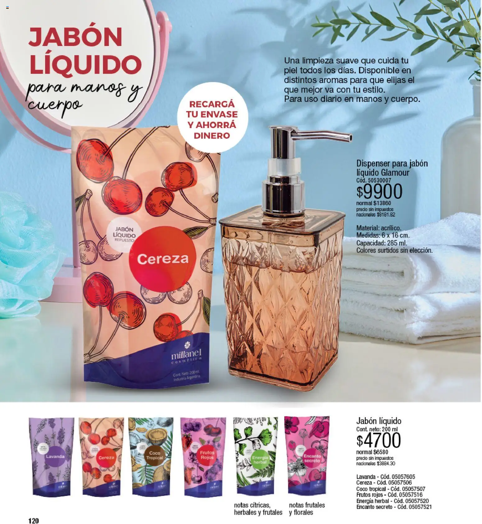 Millanel - Catálogo │ válido desde el 17/08/2026 | Página: 120 | Productos: Frutos rojos, Coco, Jabón líquido, Jabón