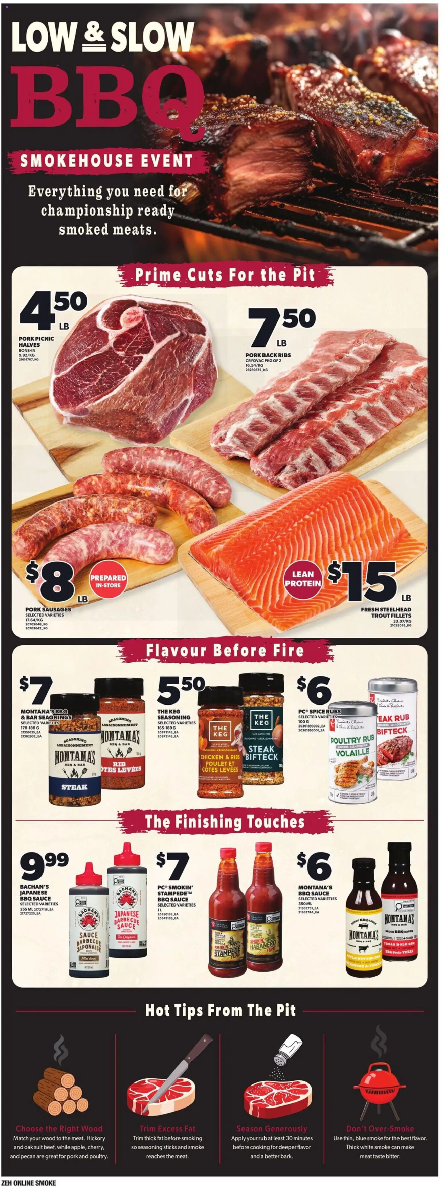 Zehrs flyer valid from Jul 30, 2026 | Page: 5 | Products: Trout, Meat, Butter, Suit