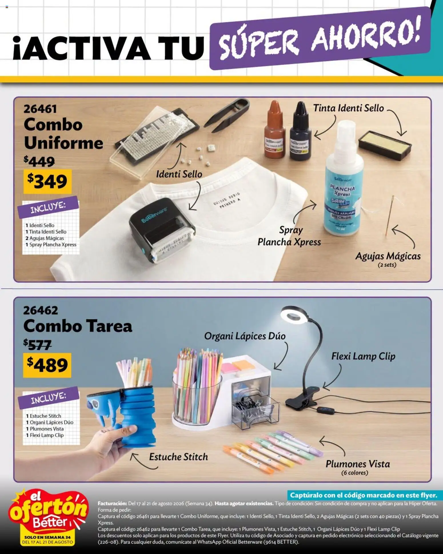 Nuevas ofertas de Betterware válidas en toda la República Mexicana desde el 17/08/2026. ¡Encuentra las mejores ofertas en Betterware catálogo El Ofertón! | Página: 7