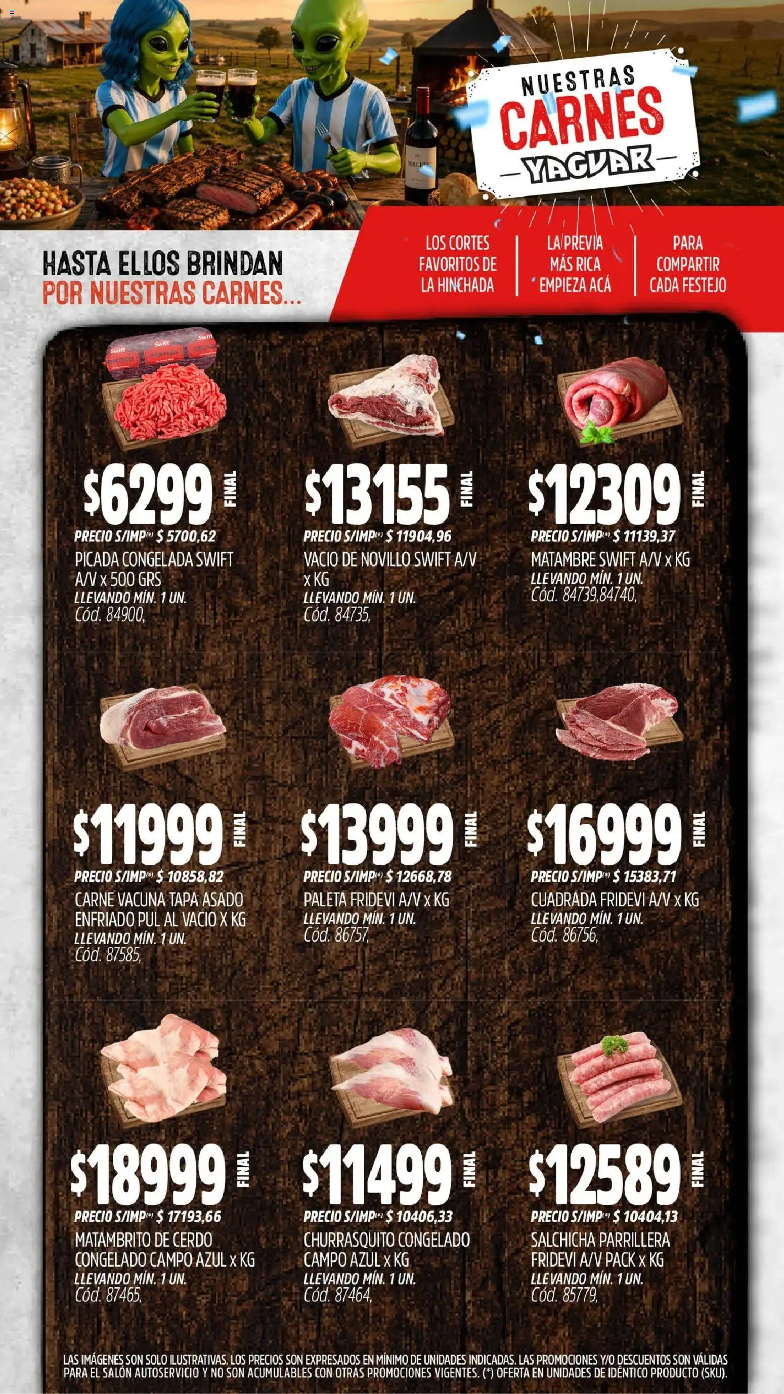 Yaguar - Oferta Semanal Trelew │ válido desde el 29/06/2026 | Página: 7 | Productos: Salchicha, Paleta, Cerdo
