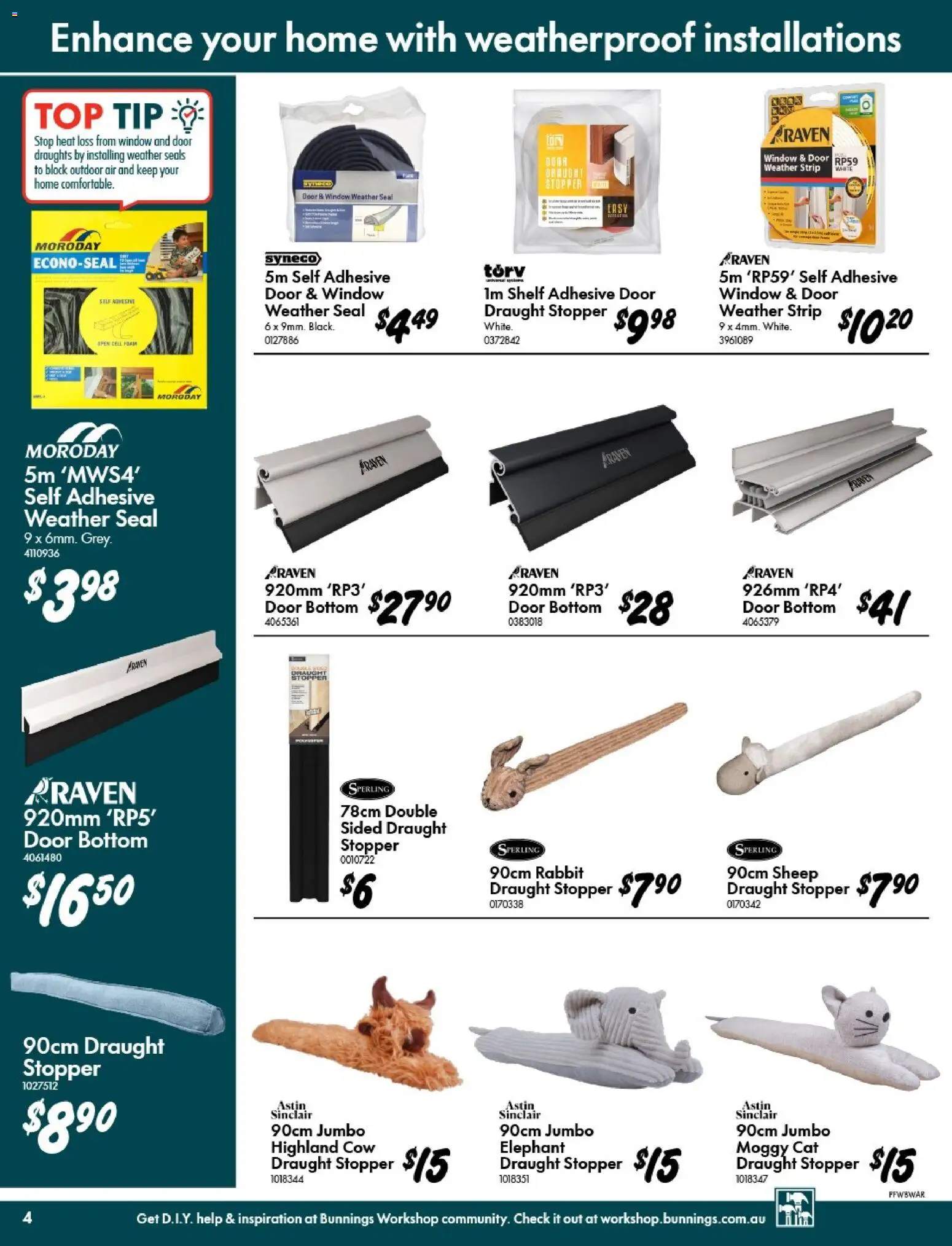 Bunnings Warehouse catalogue - valid from 20.05.2026 | Page: 4 | Products: Shelf, Door, Window, Strip