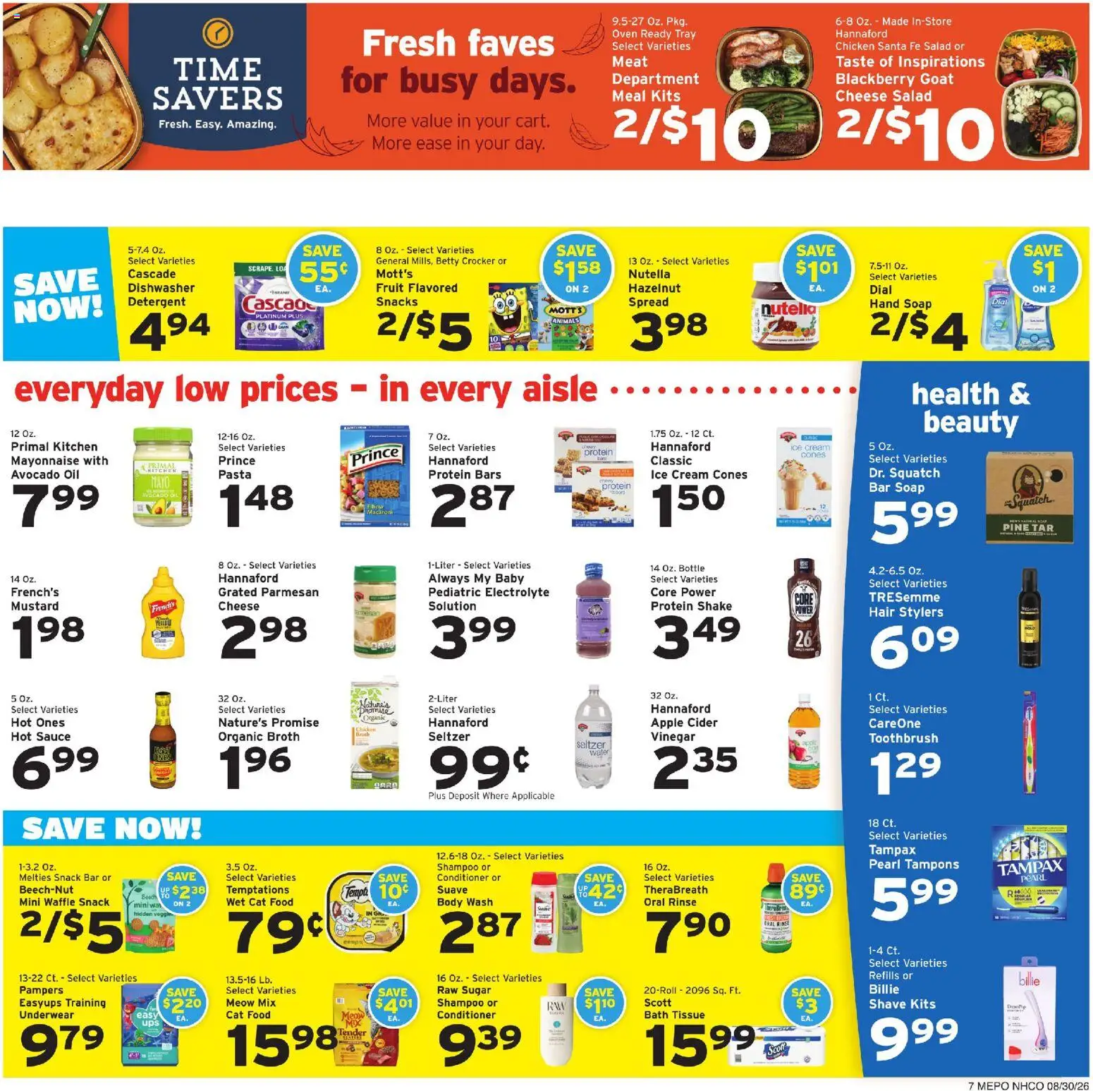 Hannaford Weekly Ad - valid from 08/30/2026 | Page: 10 | Products: Bath, Cheese, Oil, Mustard