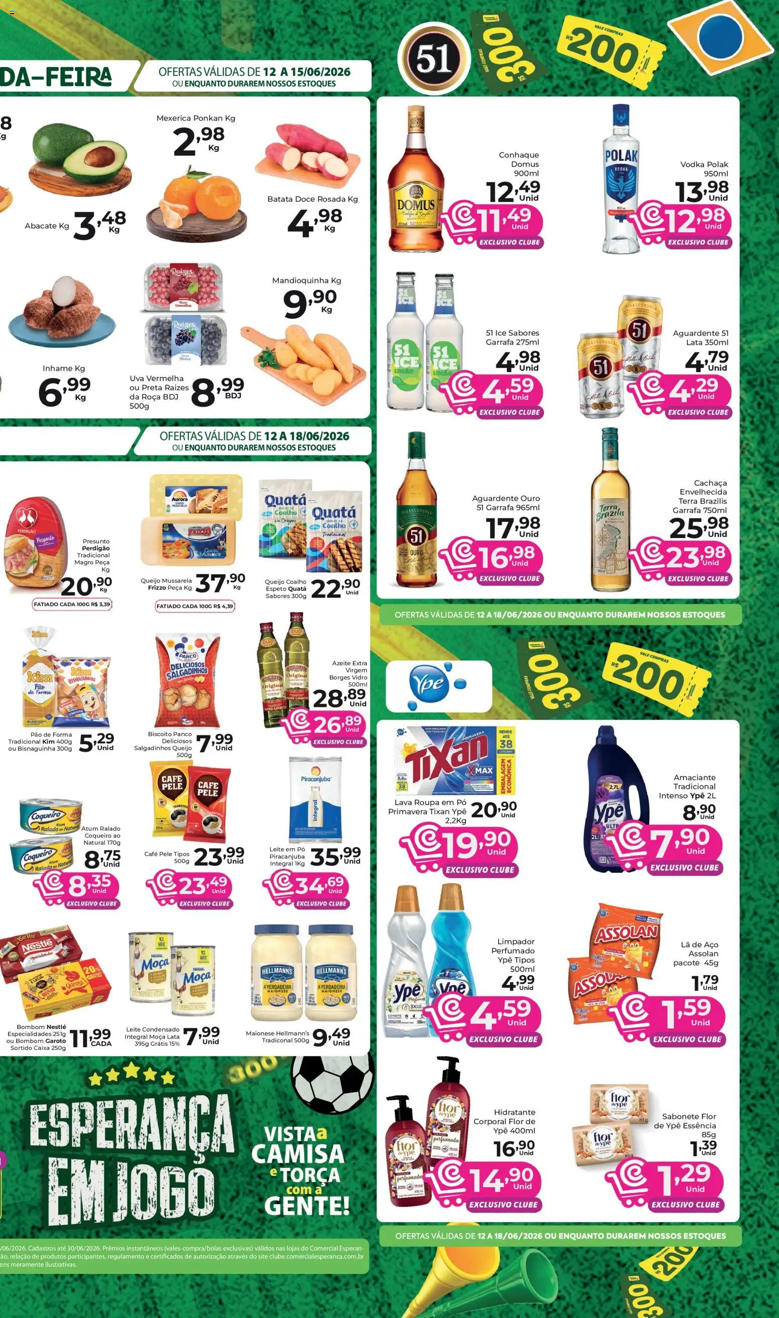 Comercial Esperança Folheto - válido de 12.06.2026 | Página: 3 | Produtos: Café, Salgadinhos, Azeite, Mussarela